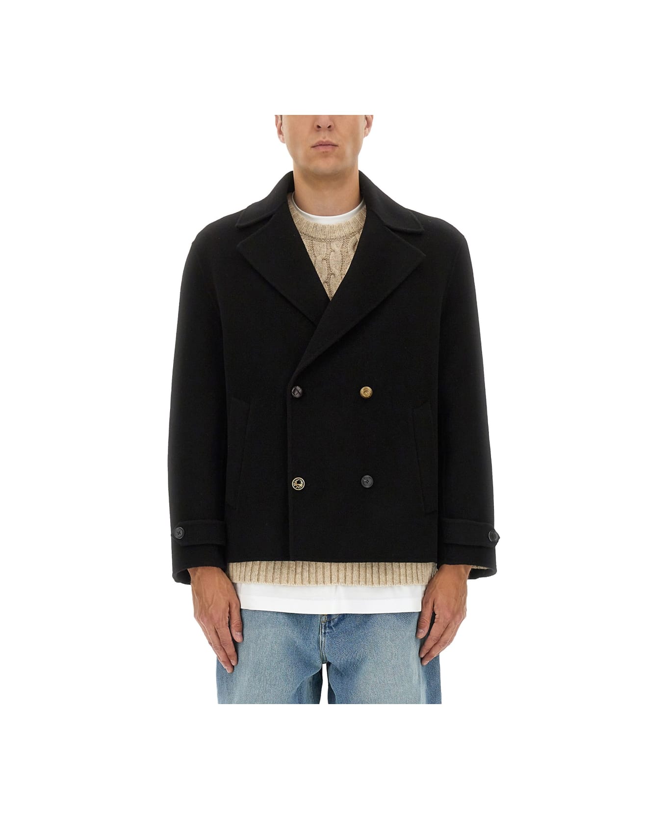 Moschino Double-breasted Jacket - BLACK