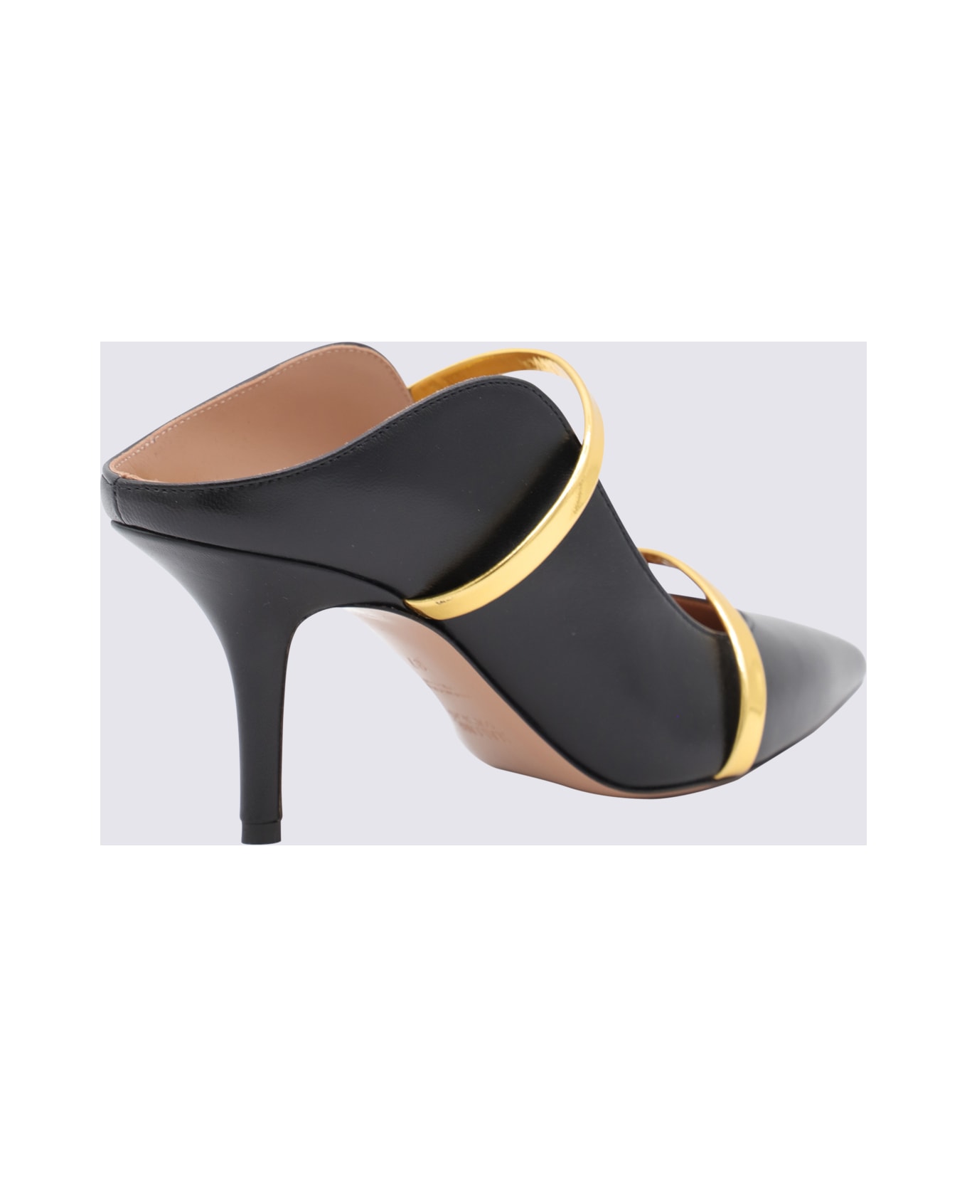 Malone Souliers Black And Gold Leather Maureen Pumps - Black サンダル