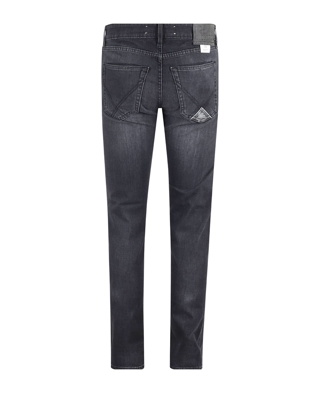 Roy Rogers Elasticized Denim Pants - Grey