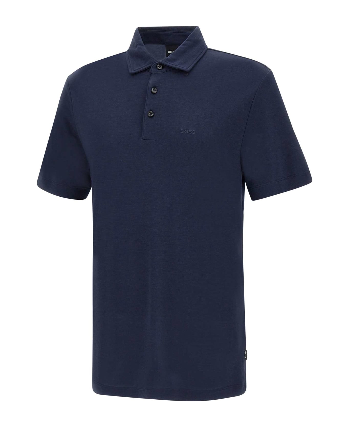 Hugo Boss "press55" Cotton Polo Shirt - BLUE
