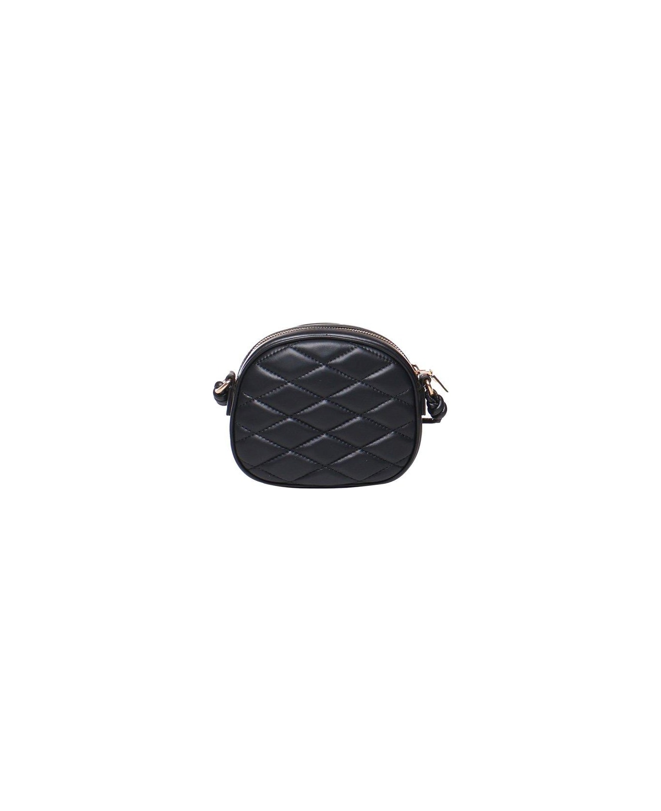 Love Moschino Logo Lettering Quilted Shoulder Bag - Black