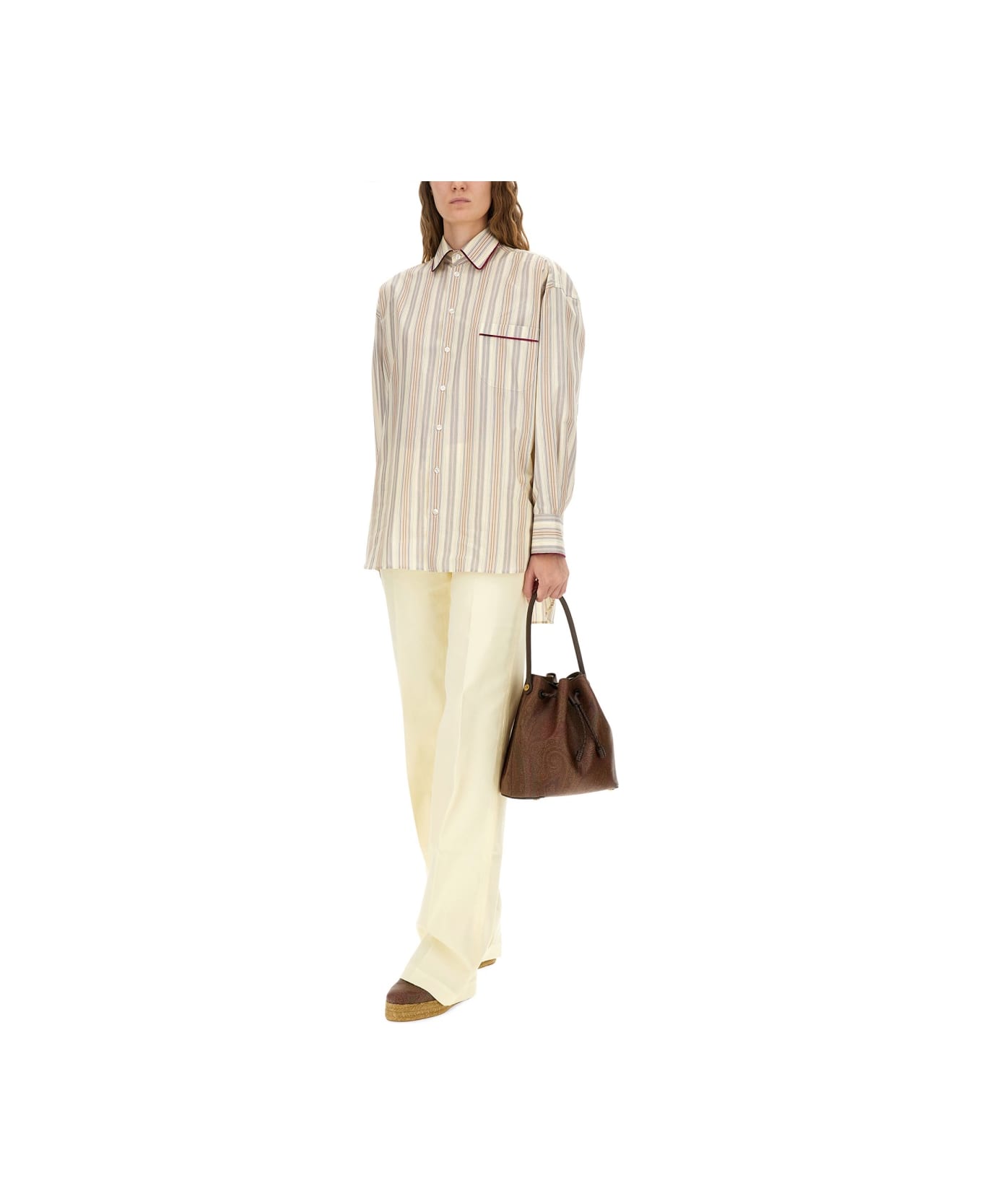Etro Striped Cotton Shirt - MULTICOLOUR