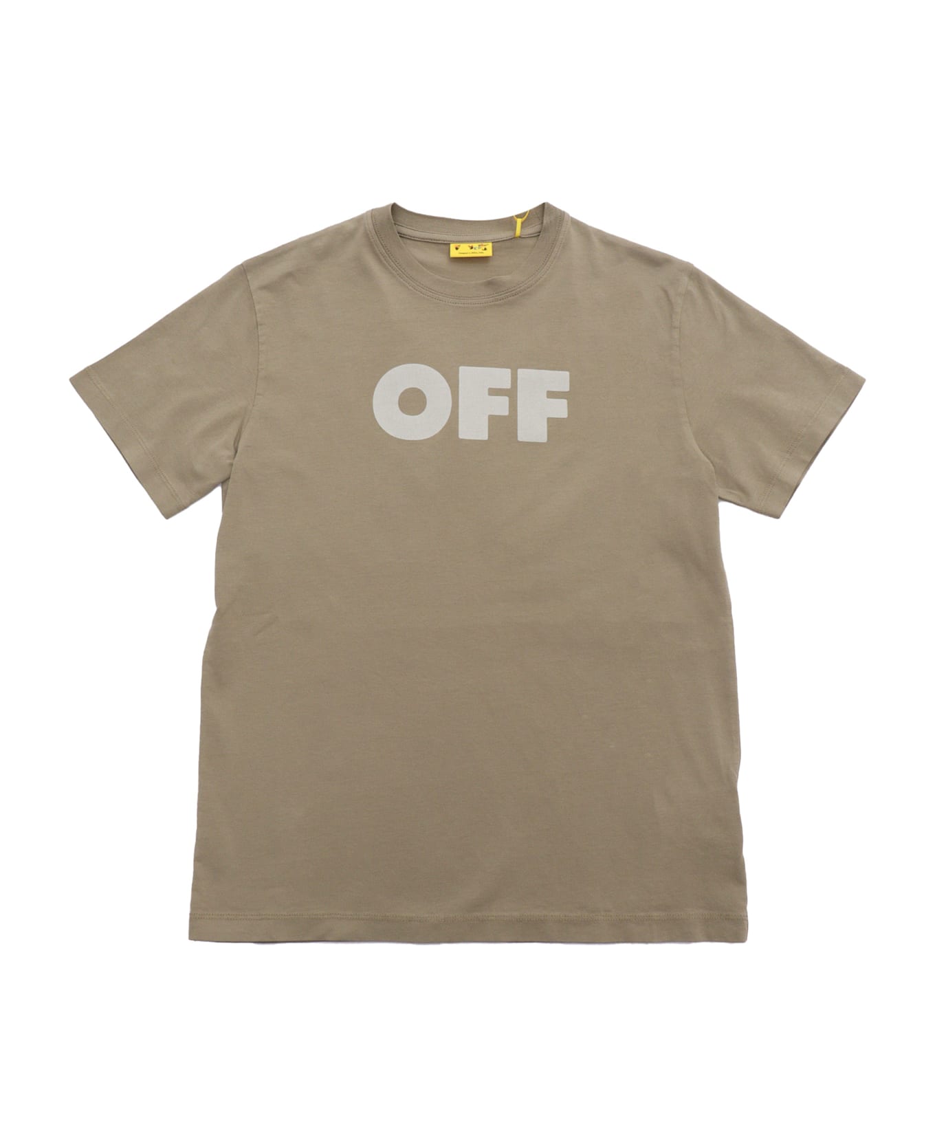 Off-White Garment Dyed Tee S/s Kaki - Light Grey - GREEN