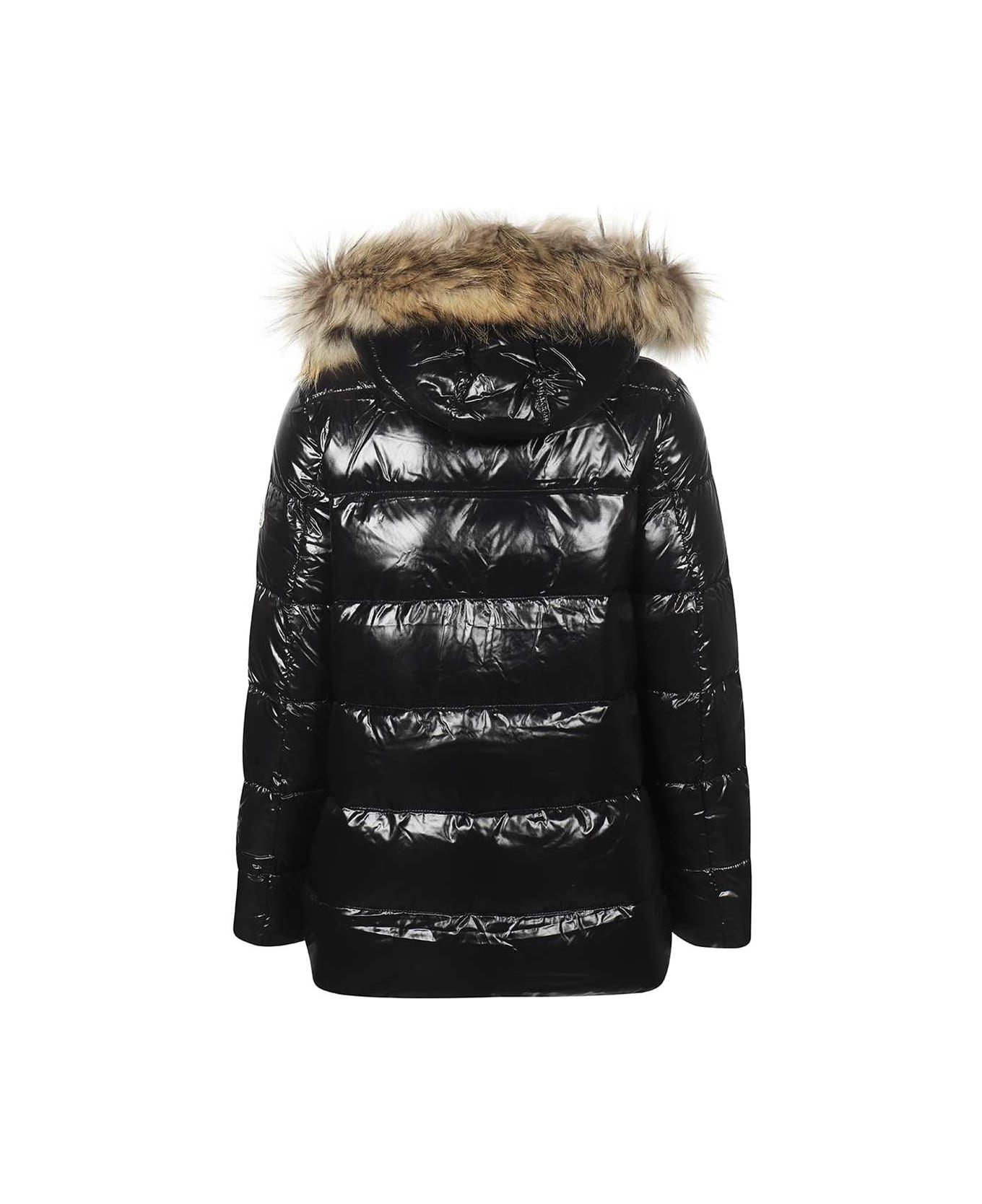 Pyrenex Fur Trimmed Hood Down Jacket - black コート