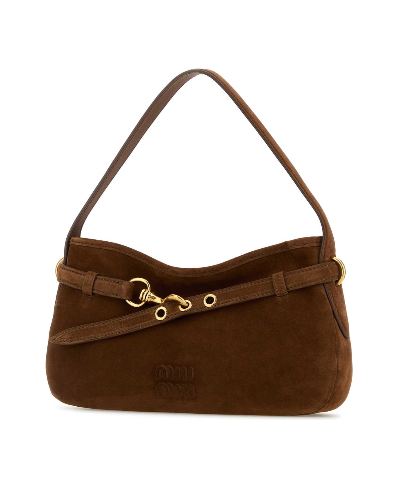 Miu Miu Brown Suede Avenue Shoulder Bag - ROVERE