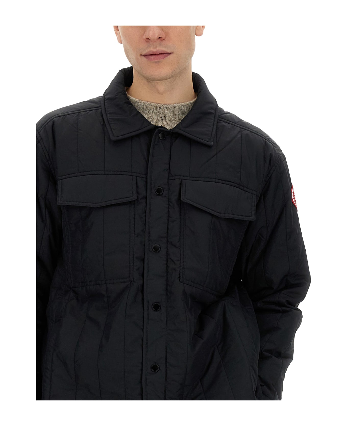 Canada Goose Jacket With Logo - NERO