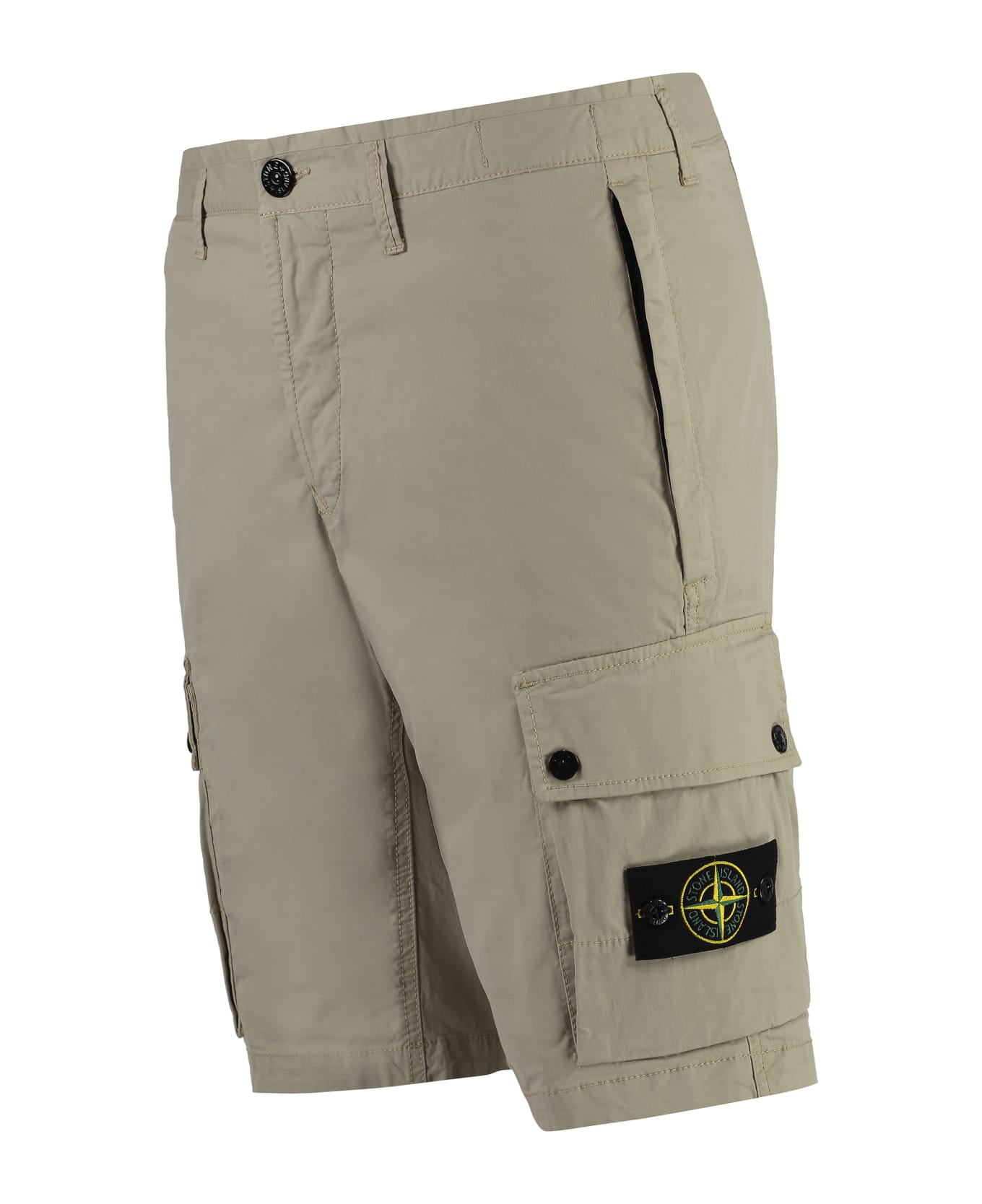 Stone Island Cotton Bermuda Shorts - Beige