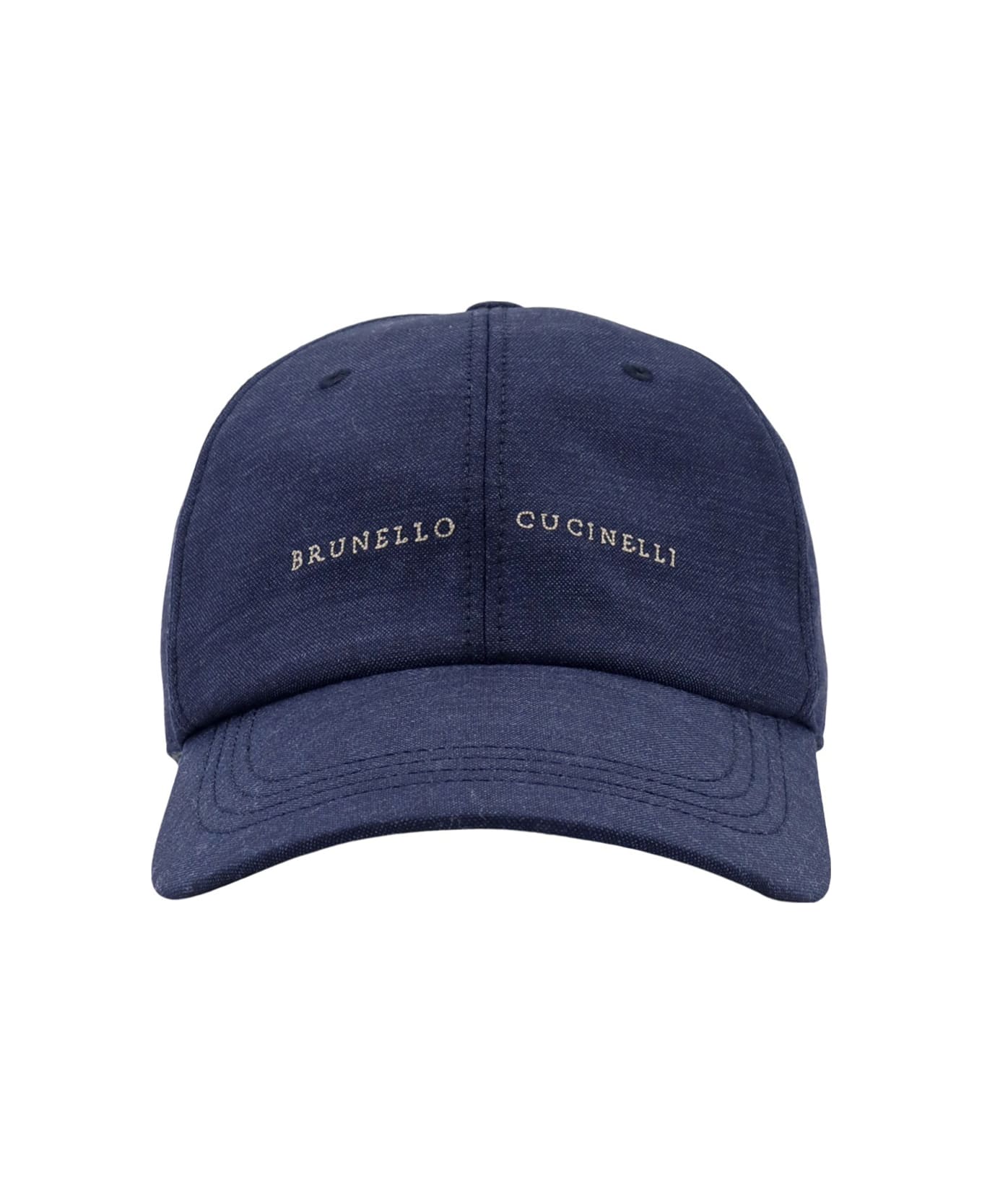 Brunello Cucinelli Logo Embroidered Baseball Cap - Blue