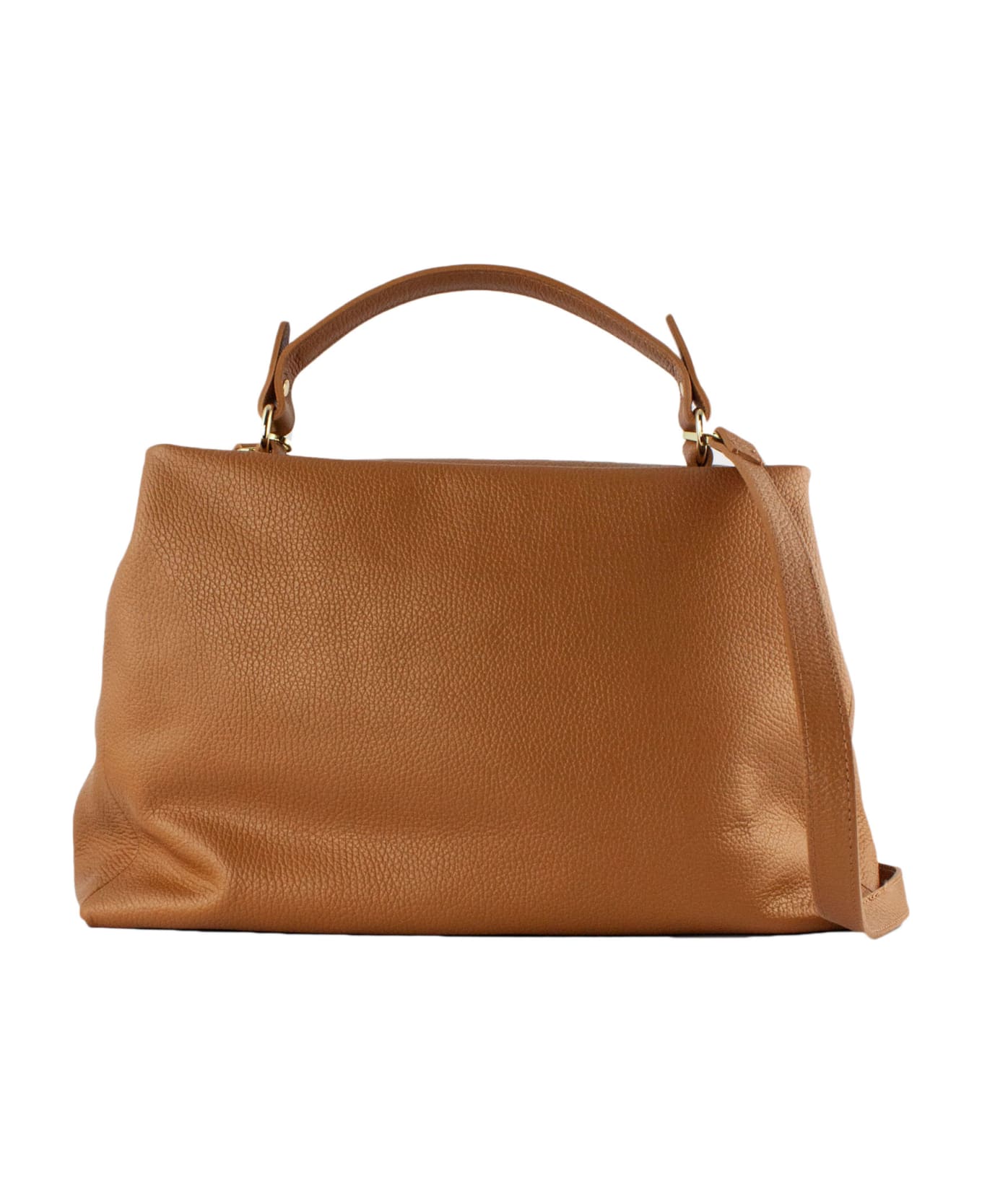 Avenue 67 Brown Grained Soft Leather Bag - Brown