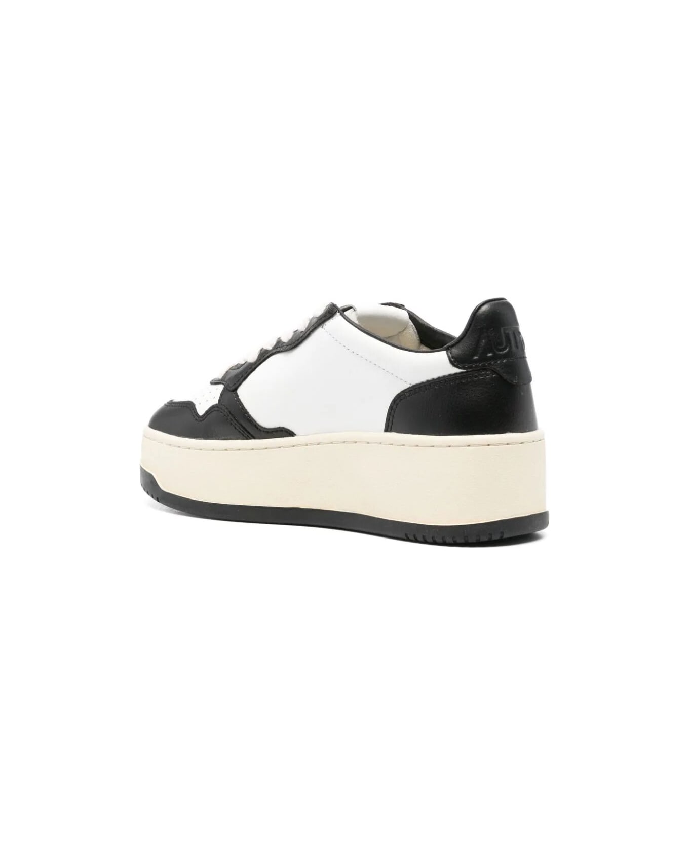Autry Low Platform Sneakers - White Black