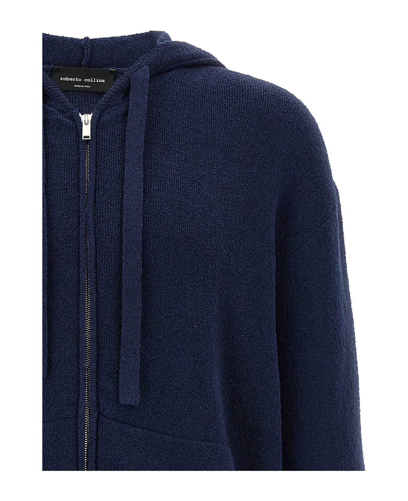 Roberto Collina Terry Hoodie - Blue