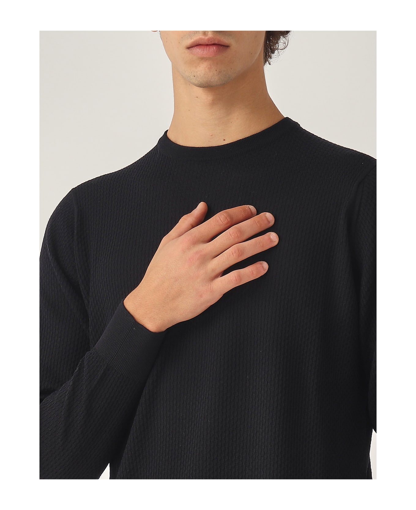 Filippo De Laurentiis Girocollo Manica Lunga Sweater - NAVY