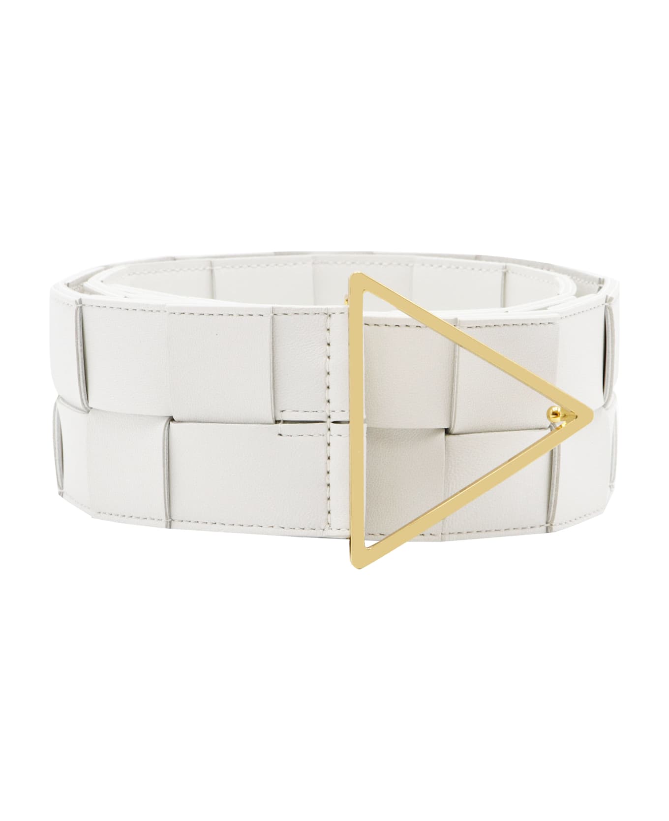 Bottega Veneta Leather Belt - White