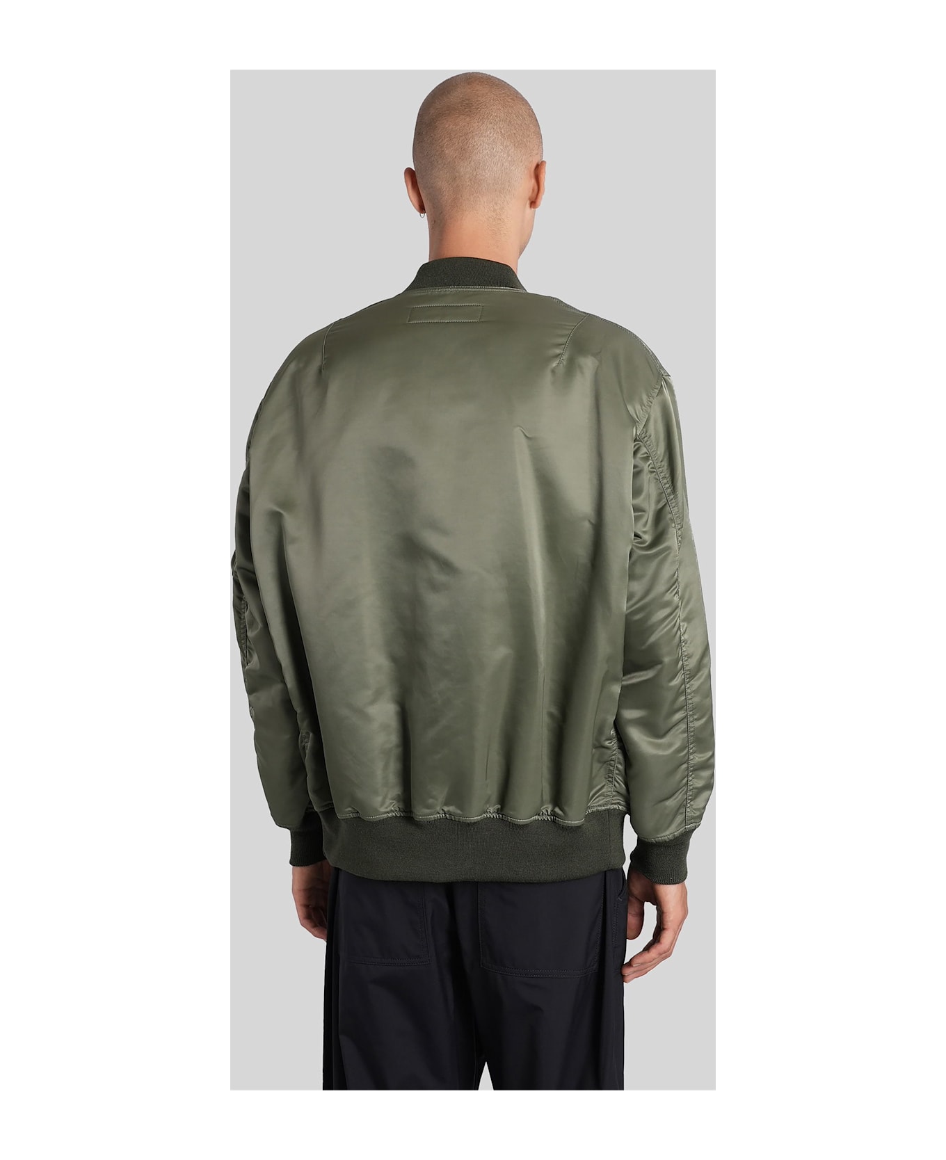 Comme des Garçons Homme Bomber Jacket In Green Nylon - green