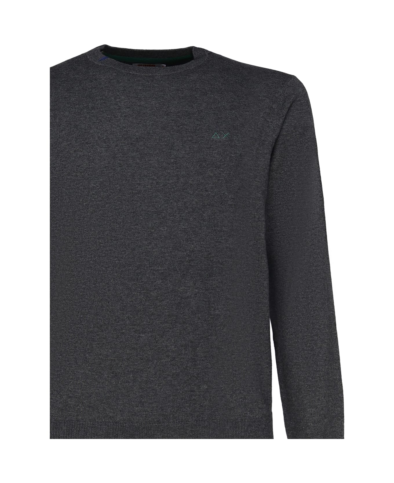 Sun 68 Sweater With Logo - Grey ニットウェア