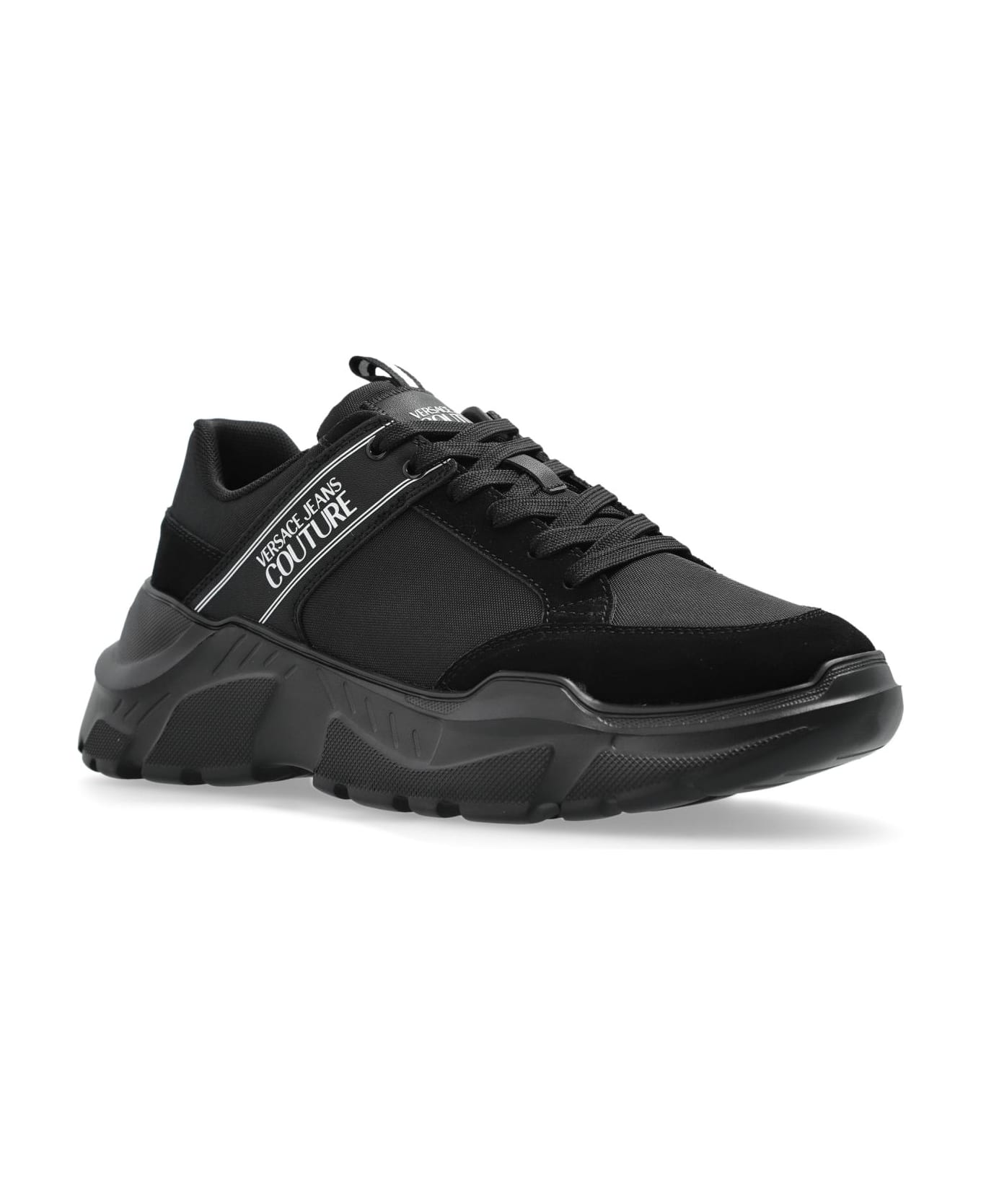 Versace Jeans Couture Sneakers With Logo - Black