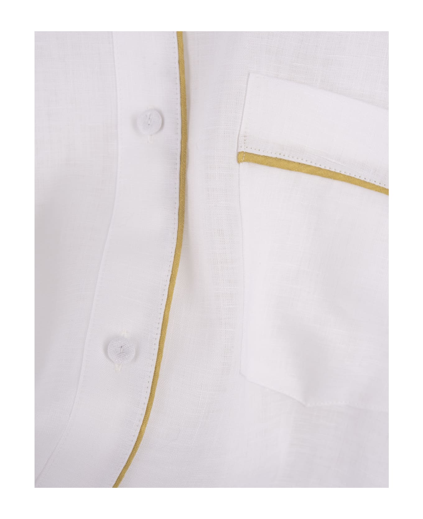 Fabiana Filippi White Linen Canvas Shirt - White