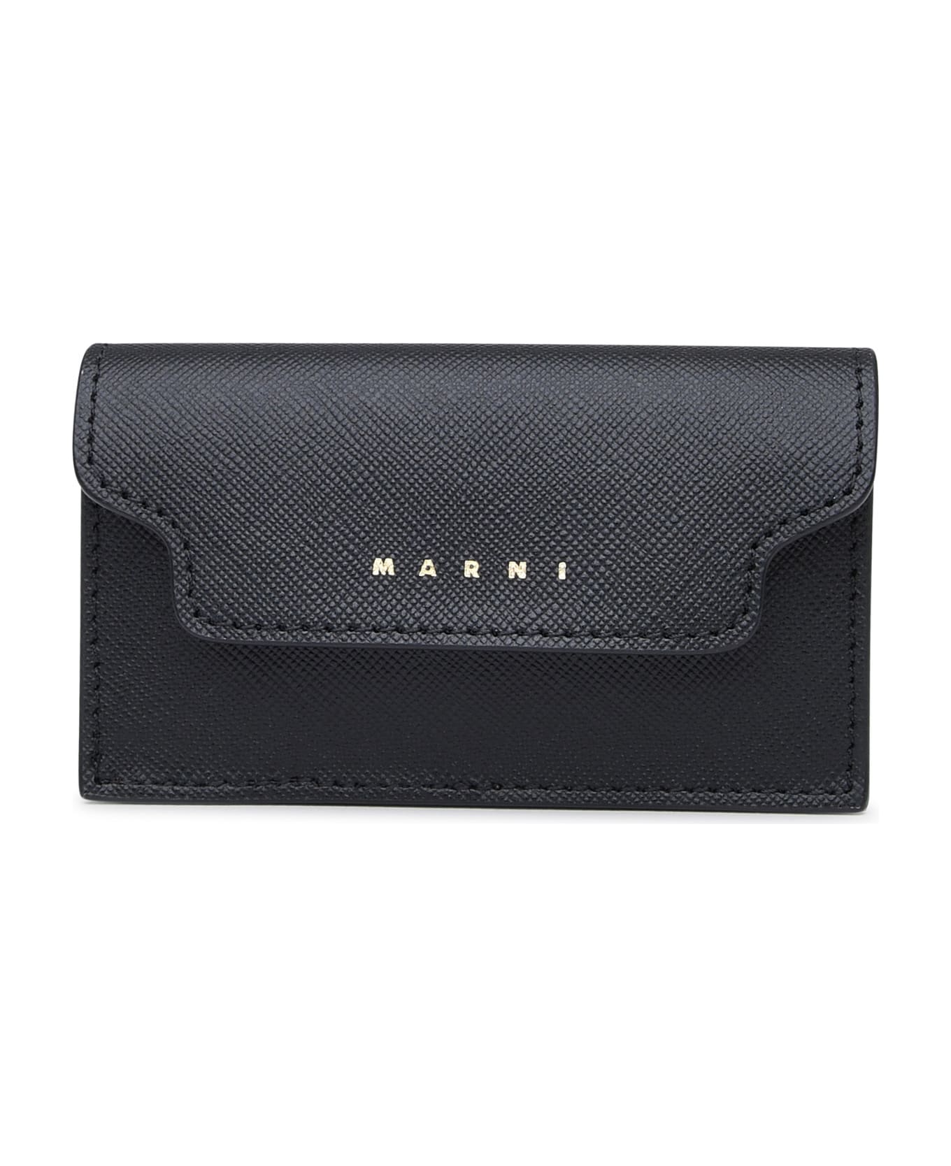 Marni Black Leather Cardholder - BLACK