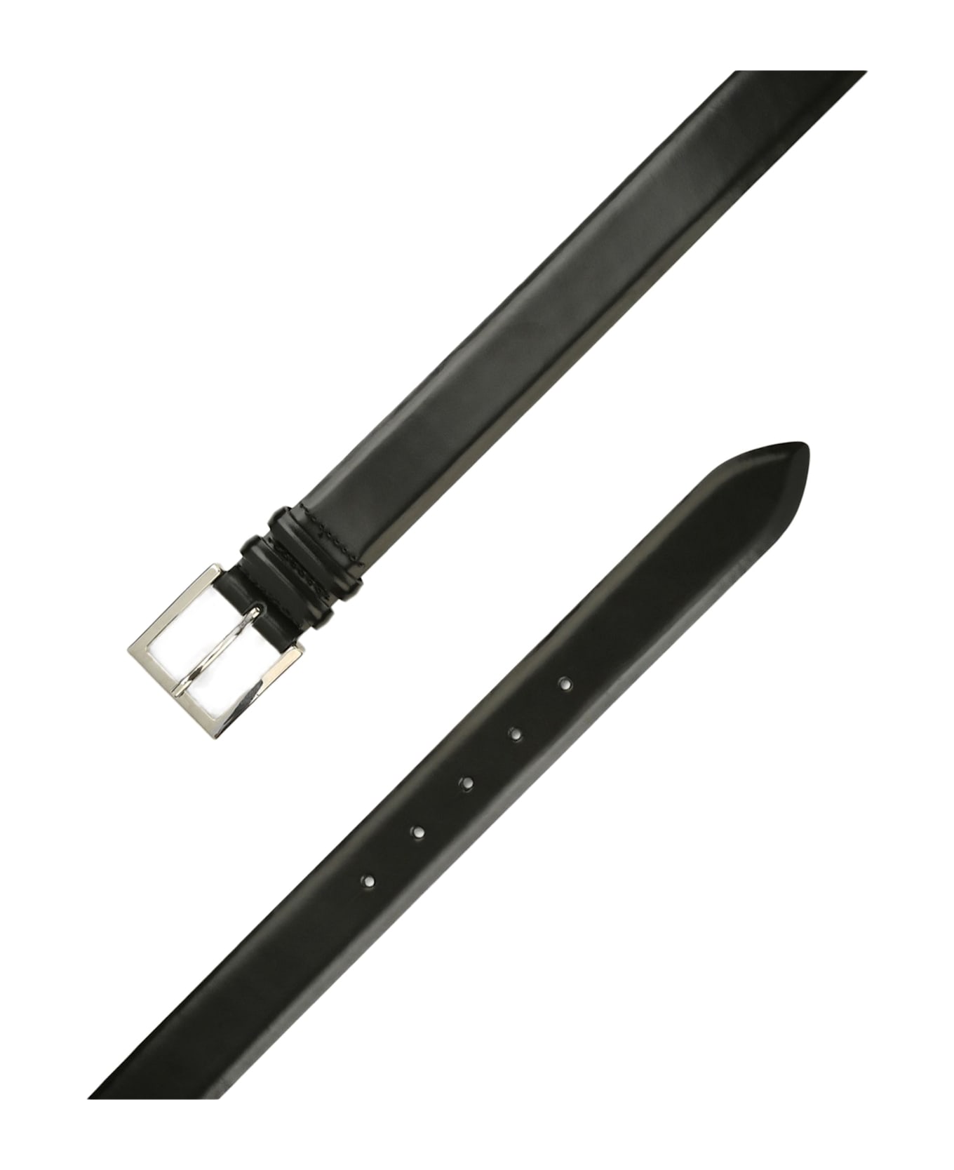 Orciani Black Calf Classic Leather Belt - Nero