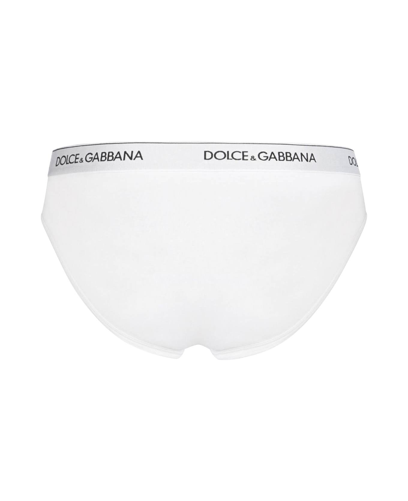 Dolce & Gabbana White Cotton Briefs - White ショーツ