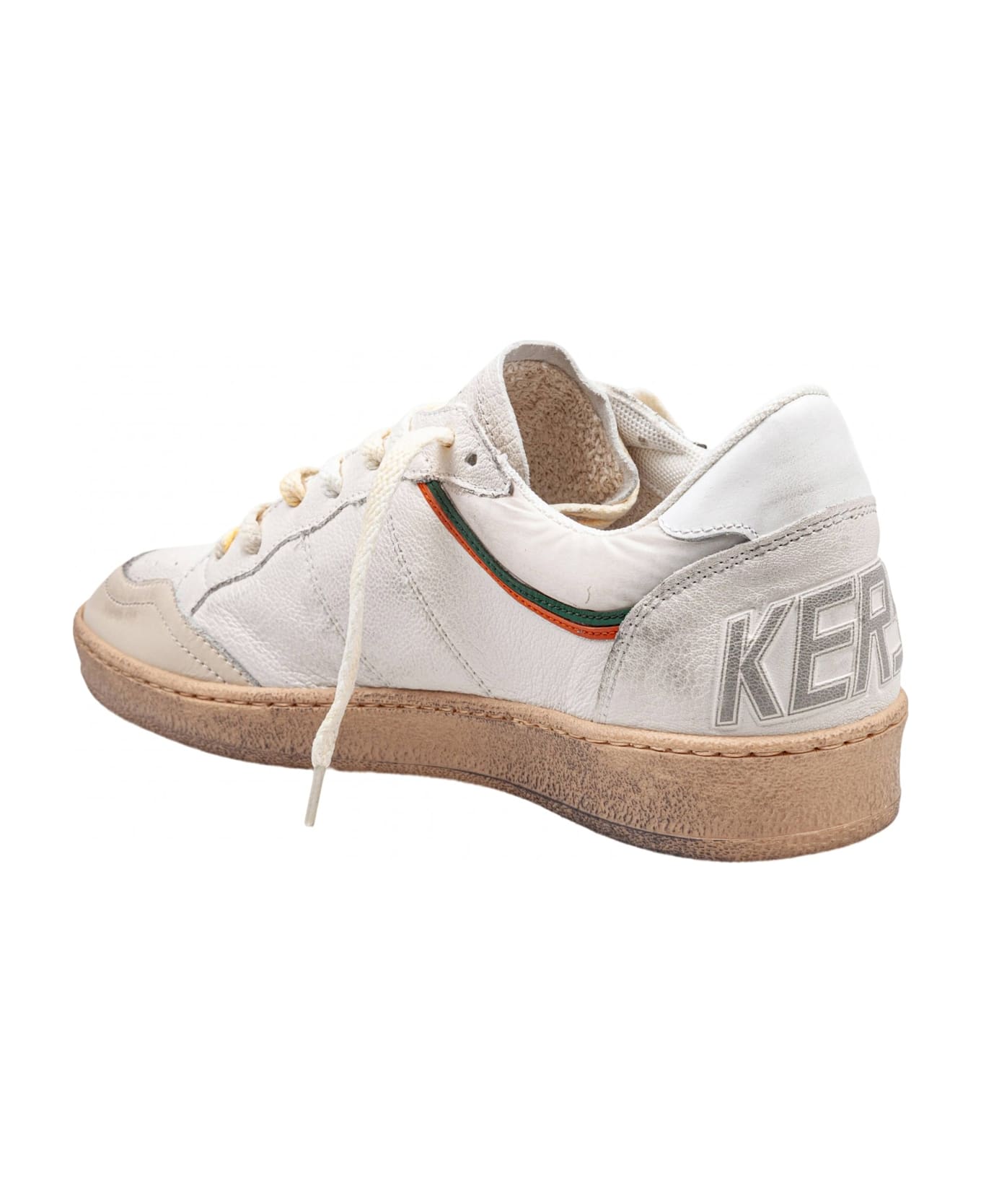 Golden Goose Ballstar Sneakers - WHITE/ORANGE