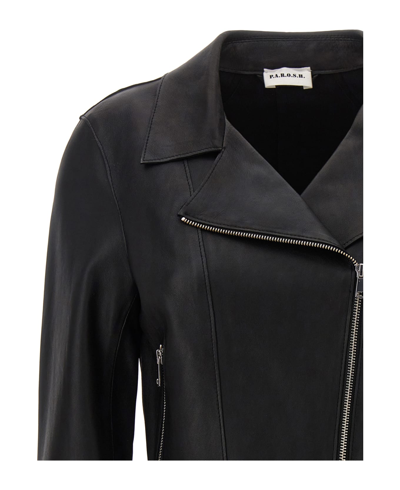 Parosh Nail Leather Jacket - NERO