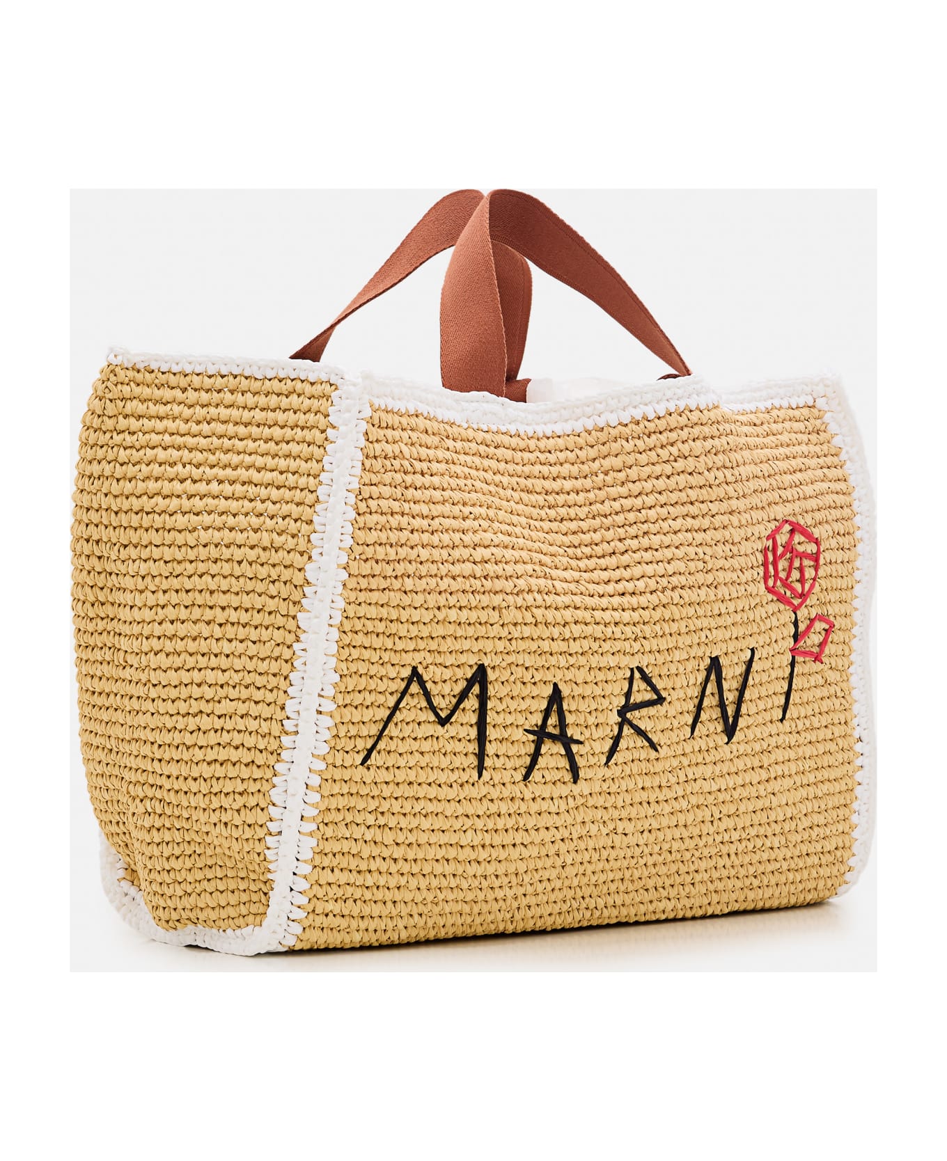 Marni Tote Sillo Medium Handbag - Beige トートバッグ