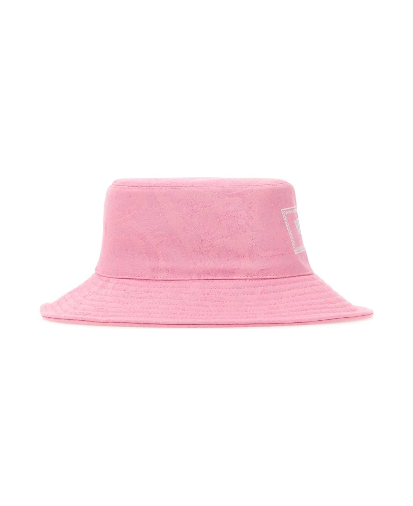 Versace Pink Cotton Bucket Hat - PINKWHITE