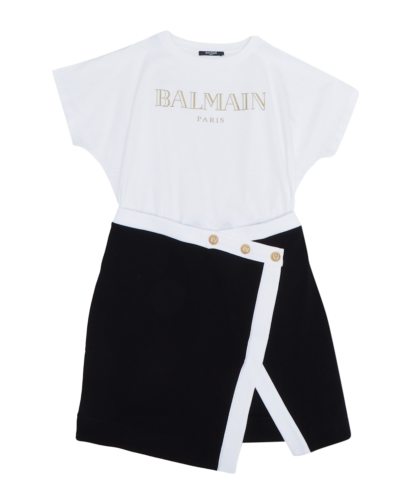 Balmain Jersey Dress - WHITE
