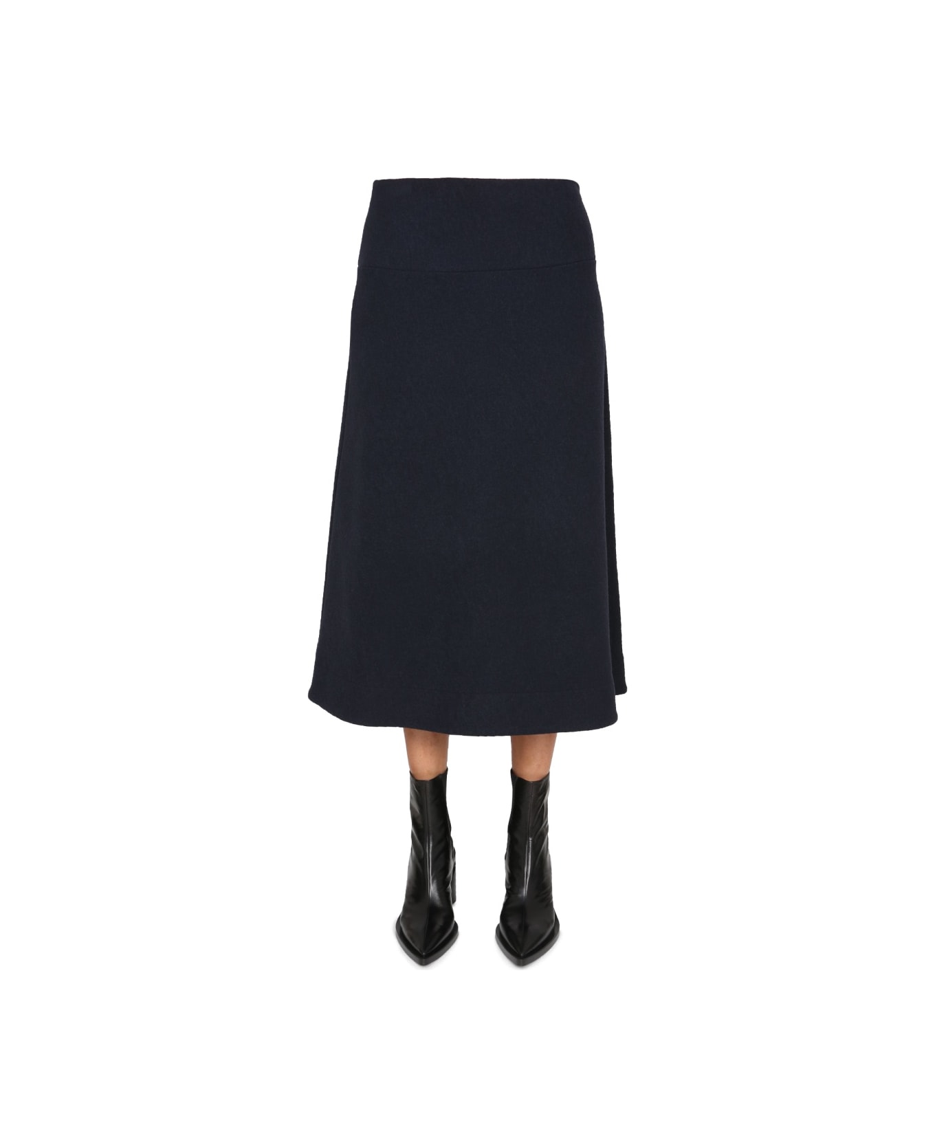 Jil Sander Wool Skirt - BLUE