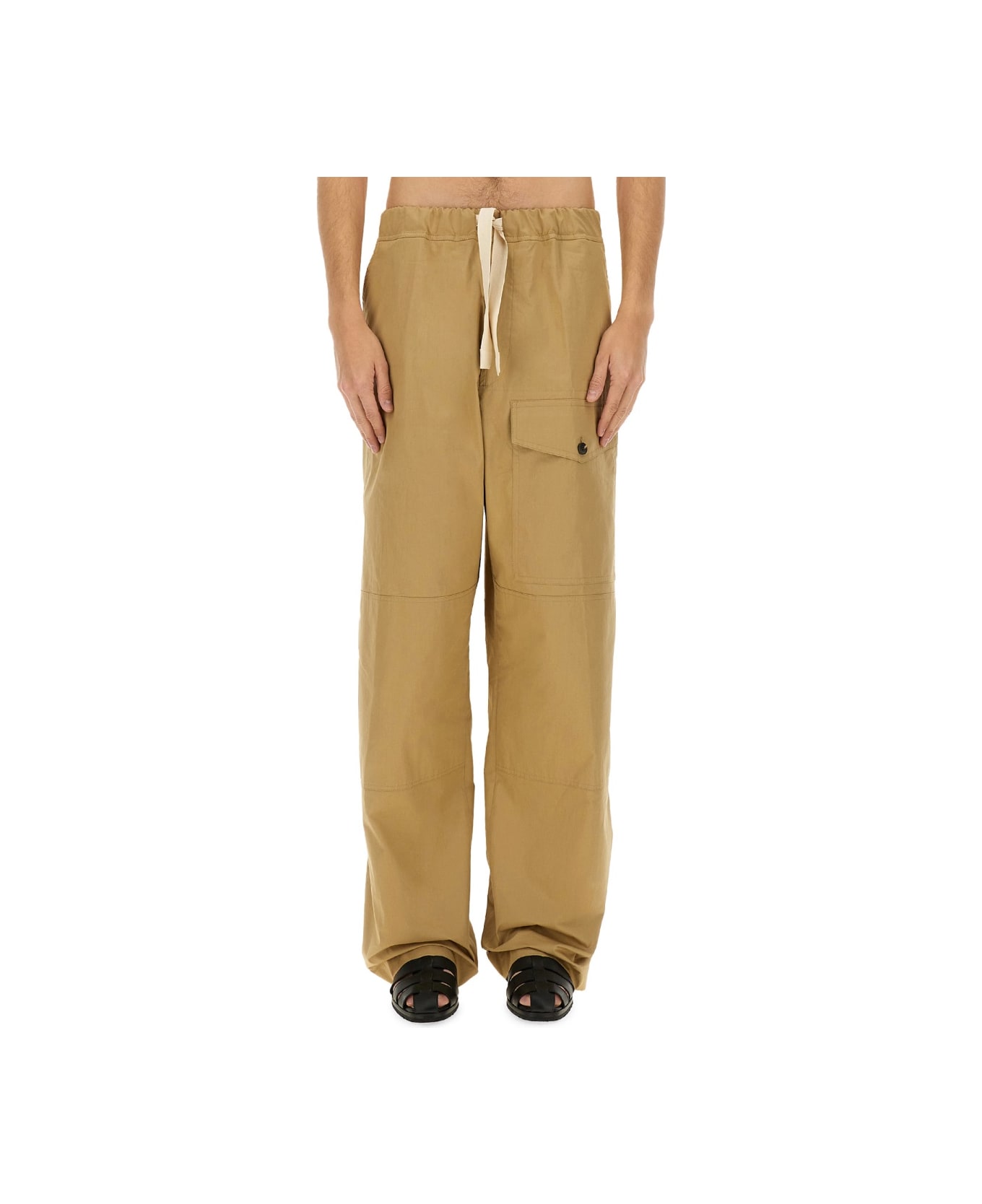 Dries Van Noten Cotton Pants - BEIGE