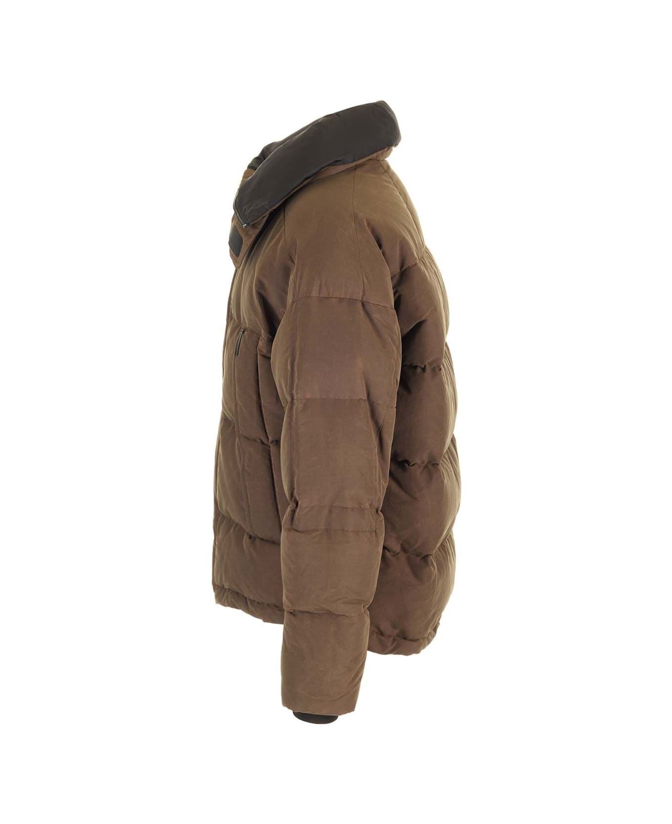 Dolce & Gabbana High Collar Down Jacket - Brown