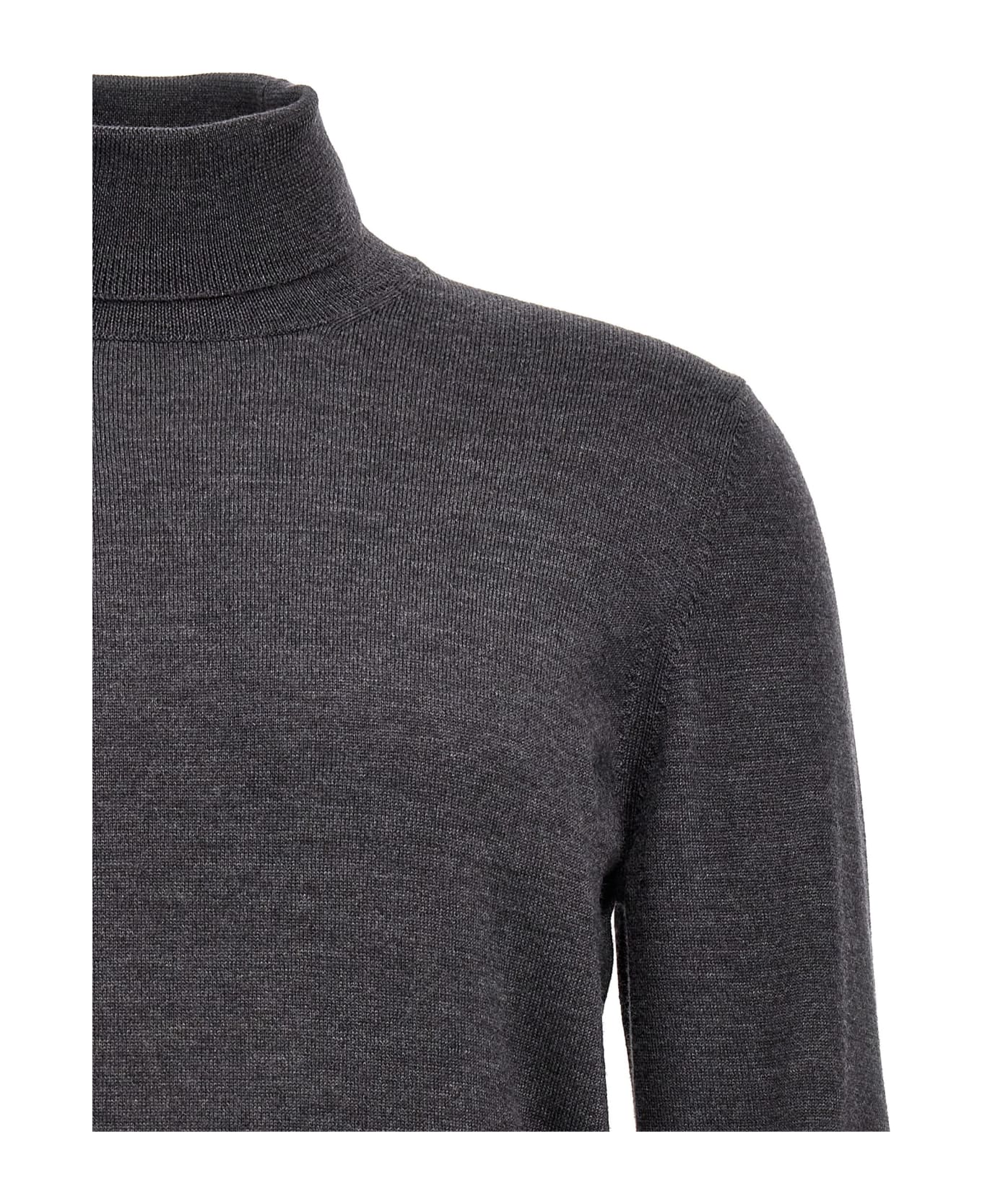 Tagliatore Merino Turtleneck Sweater - Gray