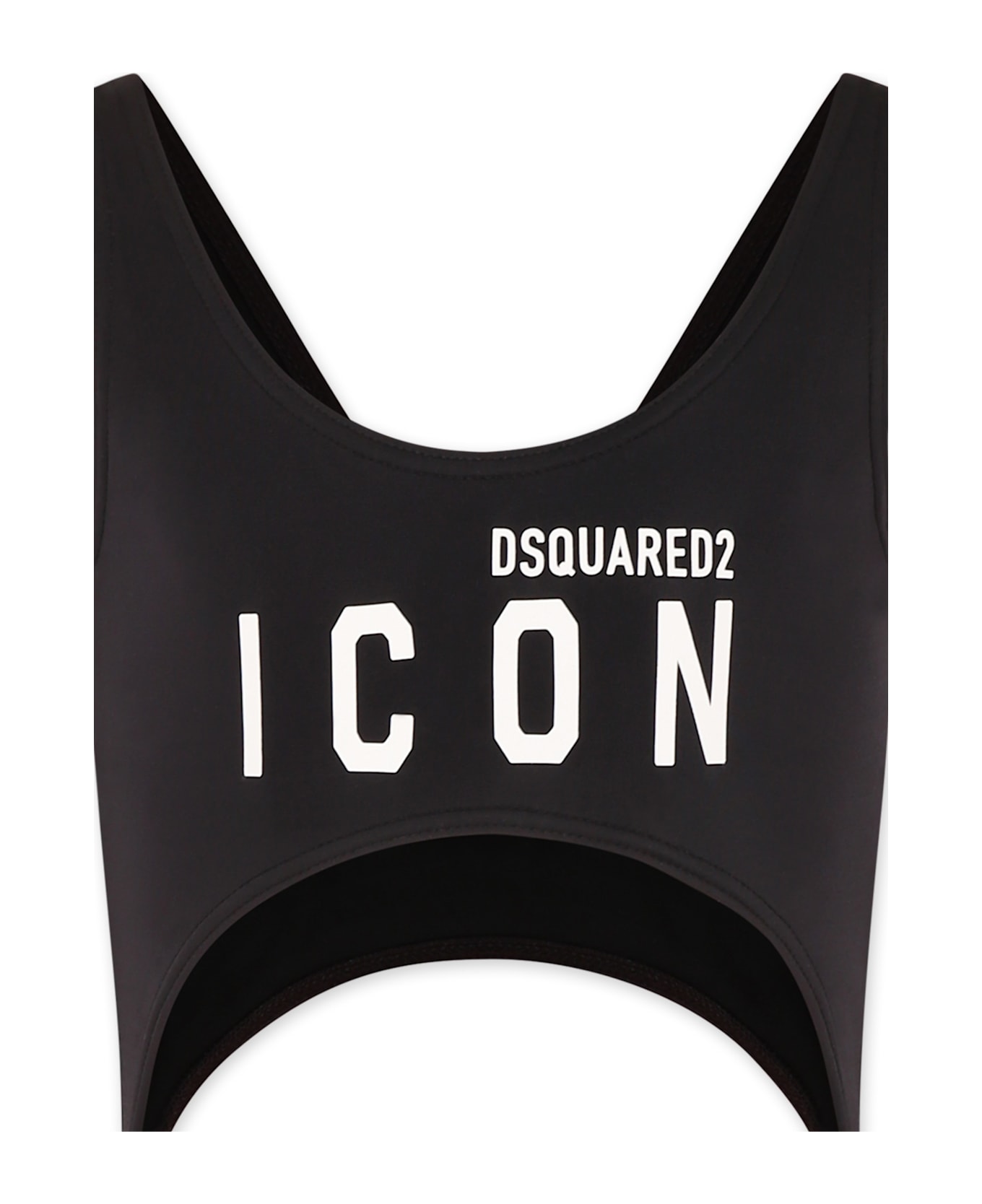 Dsquared2 Black Swimsuit For Girl With Logo - Black