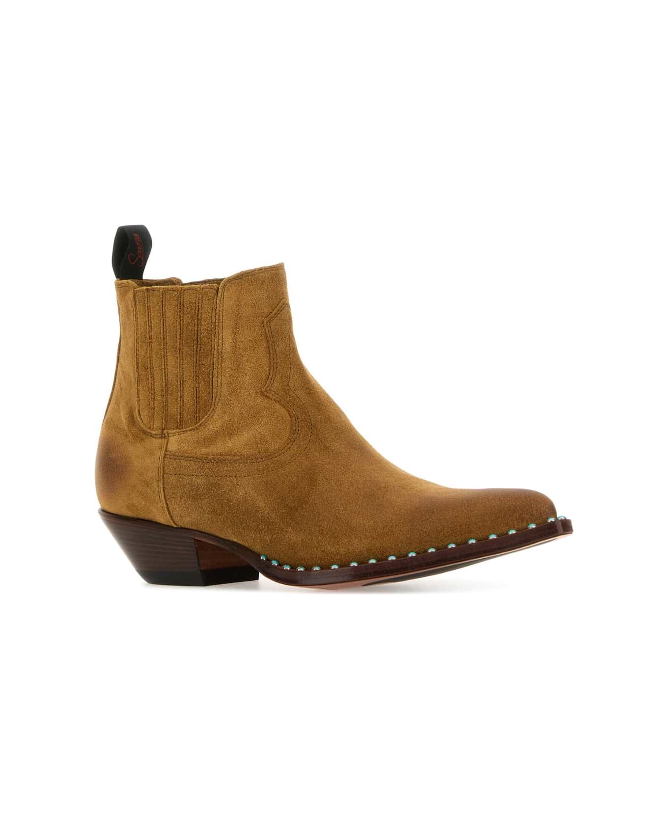 Sonora Camel Suede Hidalgo Mini Ankle Boots - CAMEL