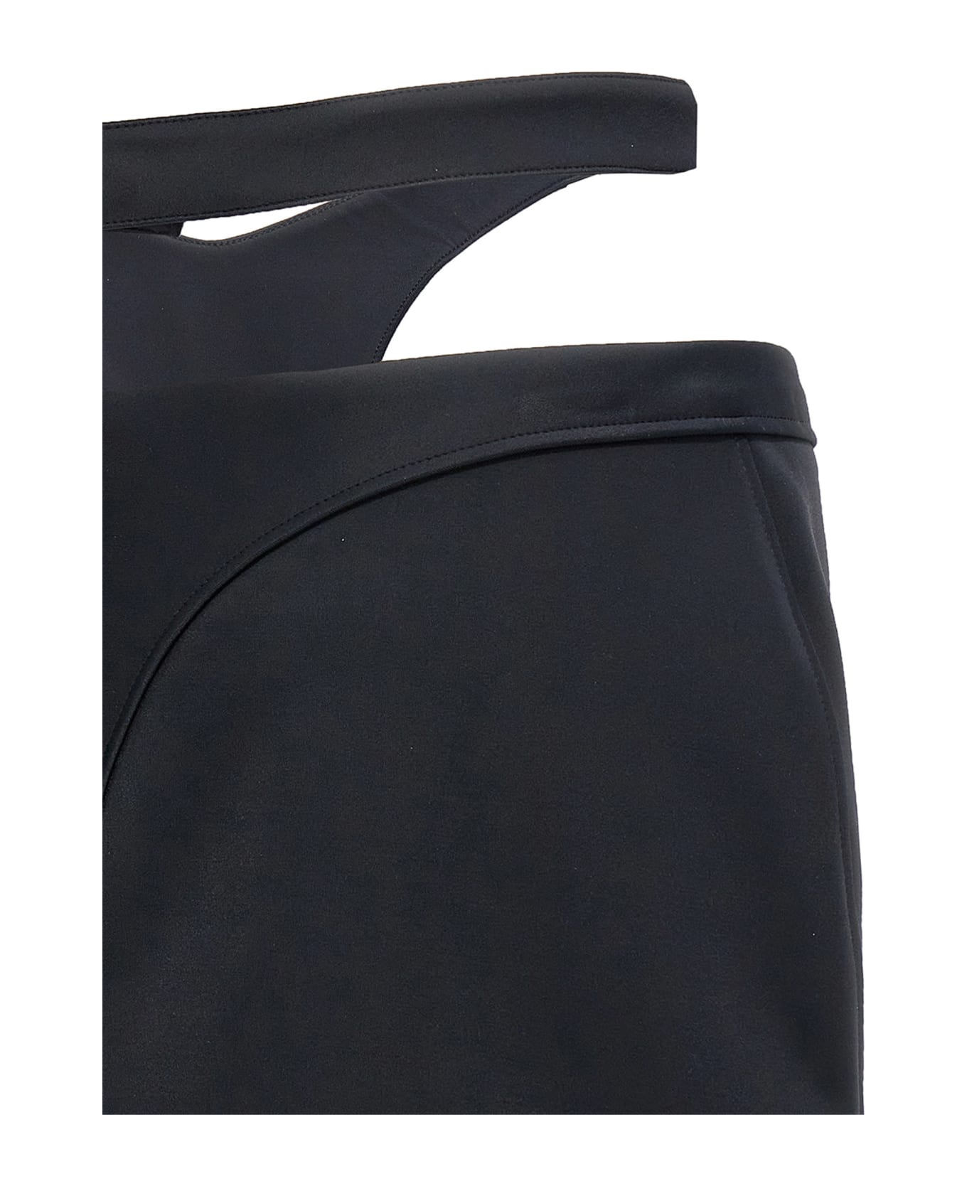 Mugler Stretch Thong Skirt - Black  