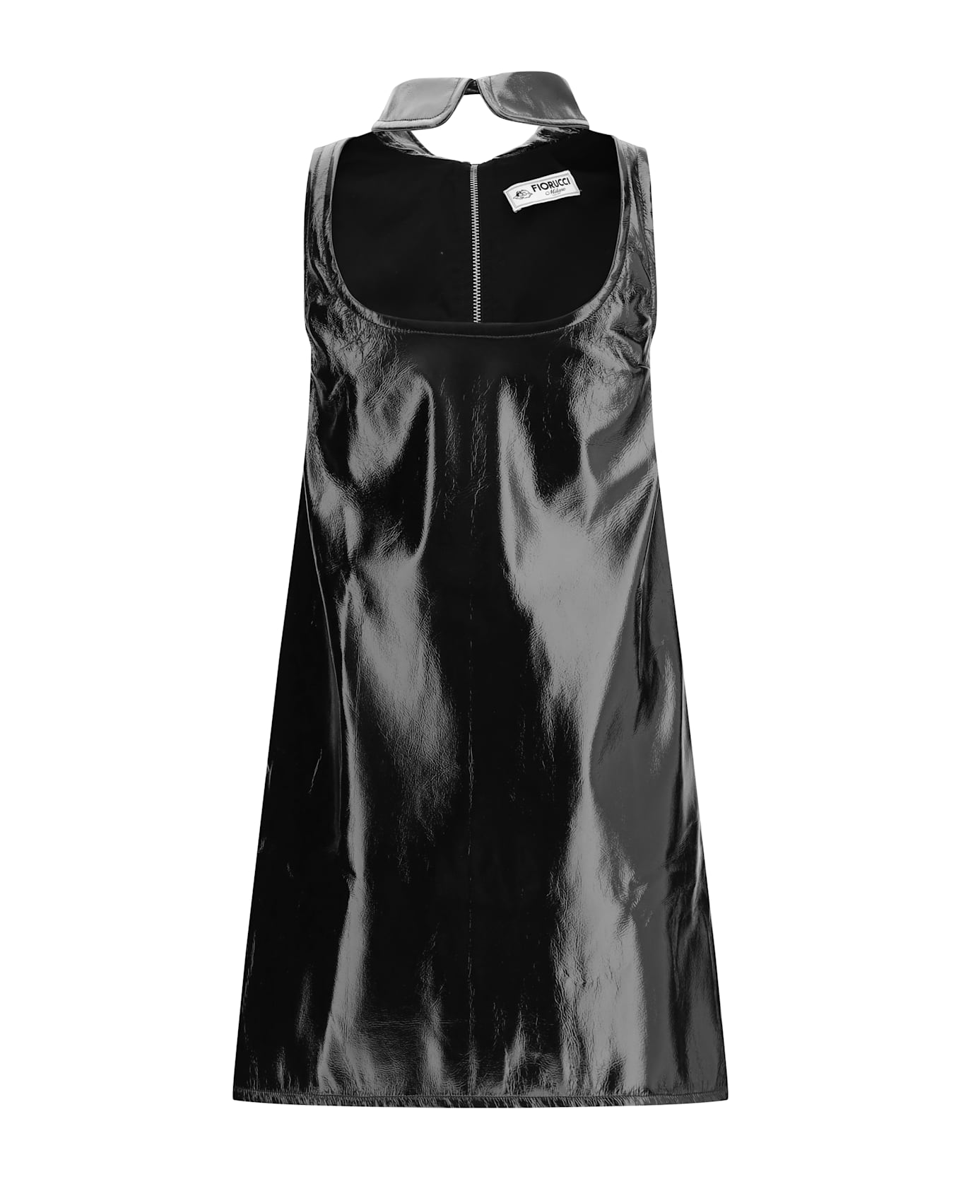 Fiorucci Collar Cutout Vinyl Mini Dress