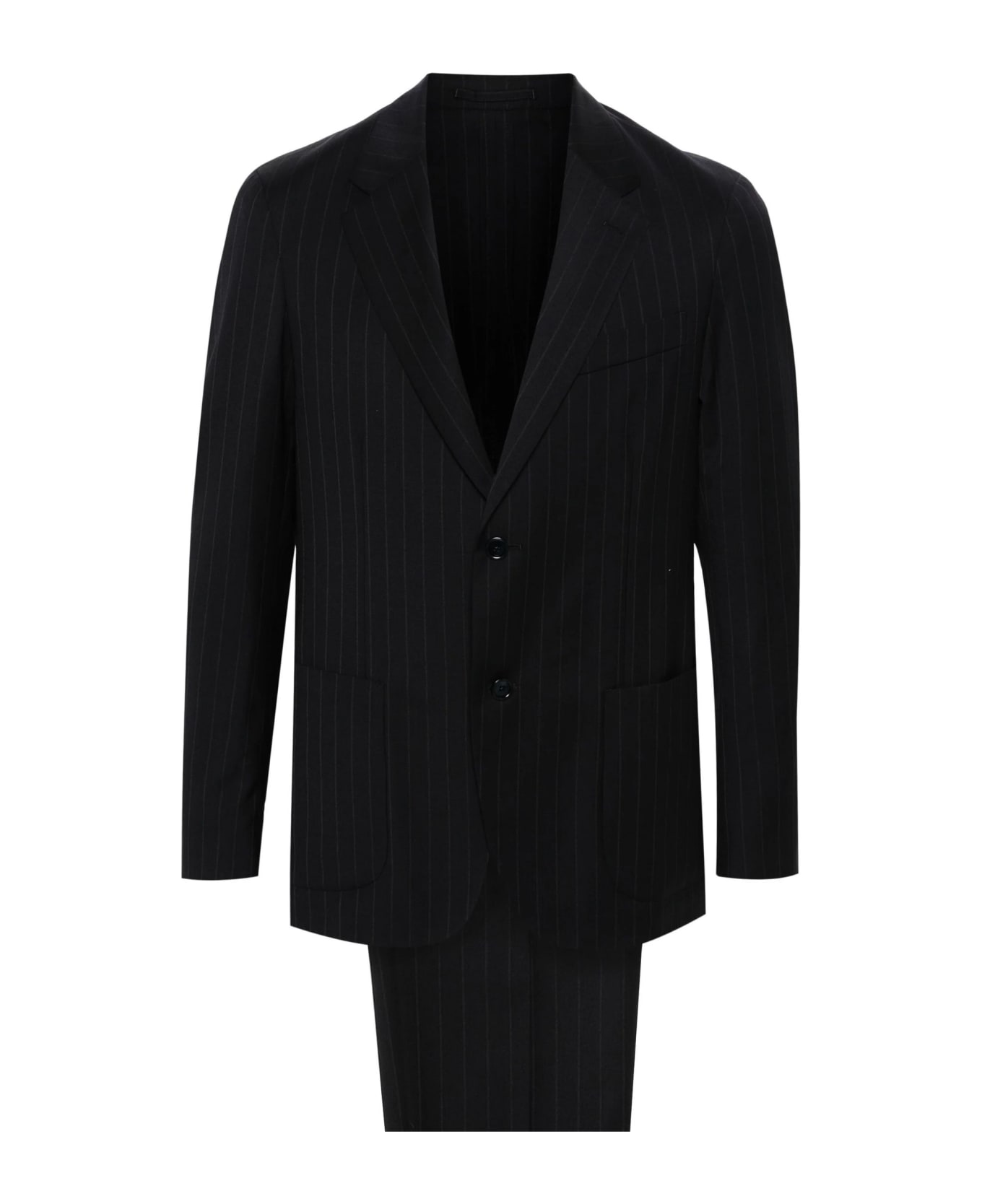 Lardini Navy Blue Woolpinstripe Pattern Suit - Blue スーツ