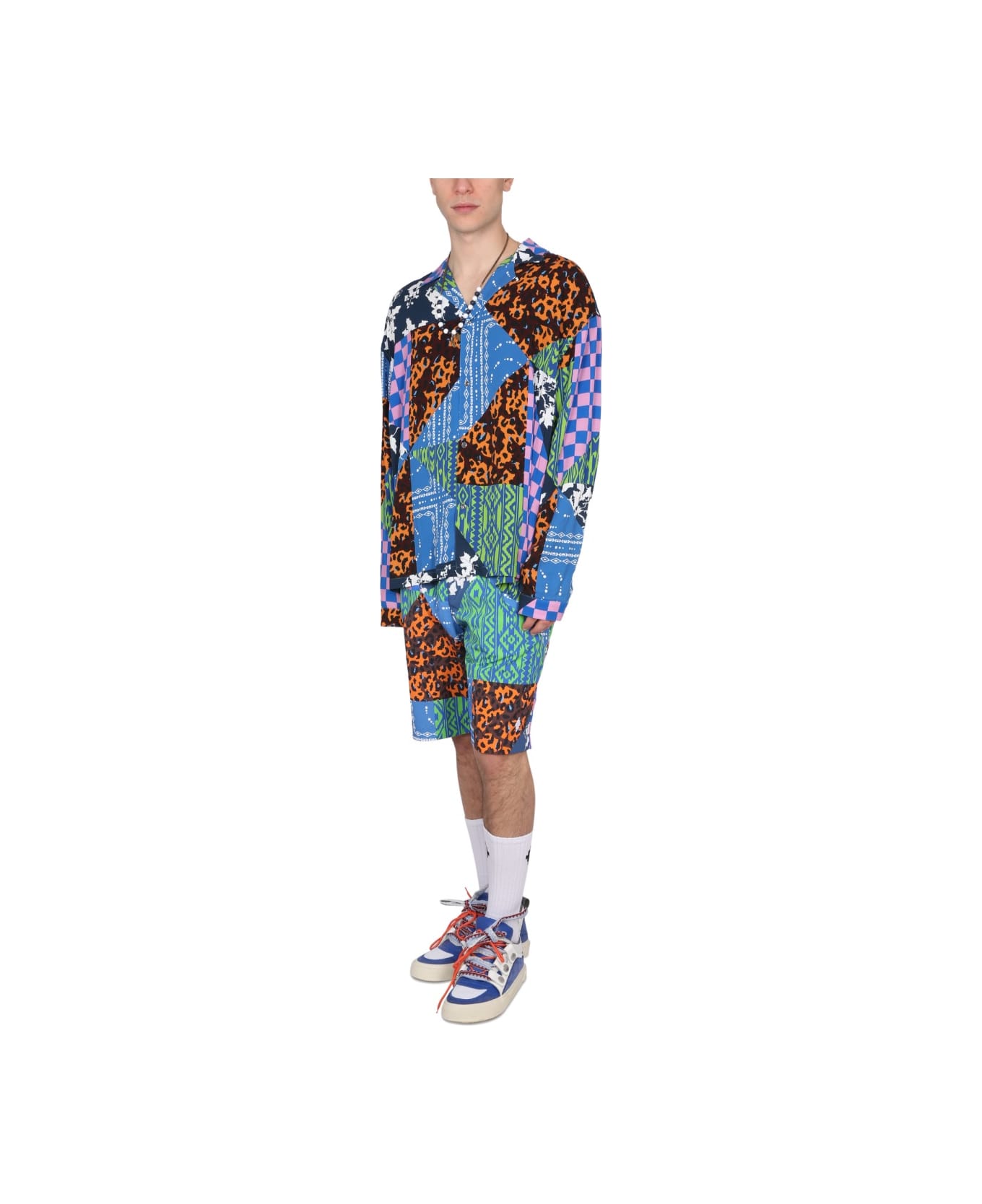 Marcelo Burlon Hawaii Mix 
Match Shirt - BLUE