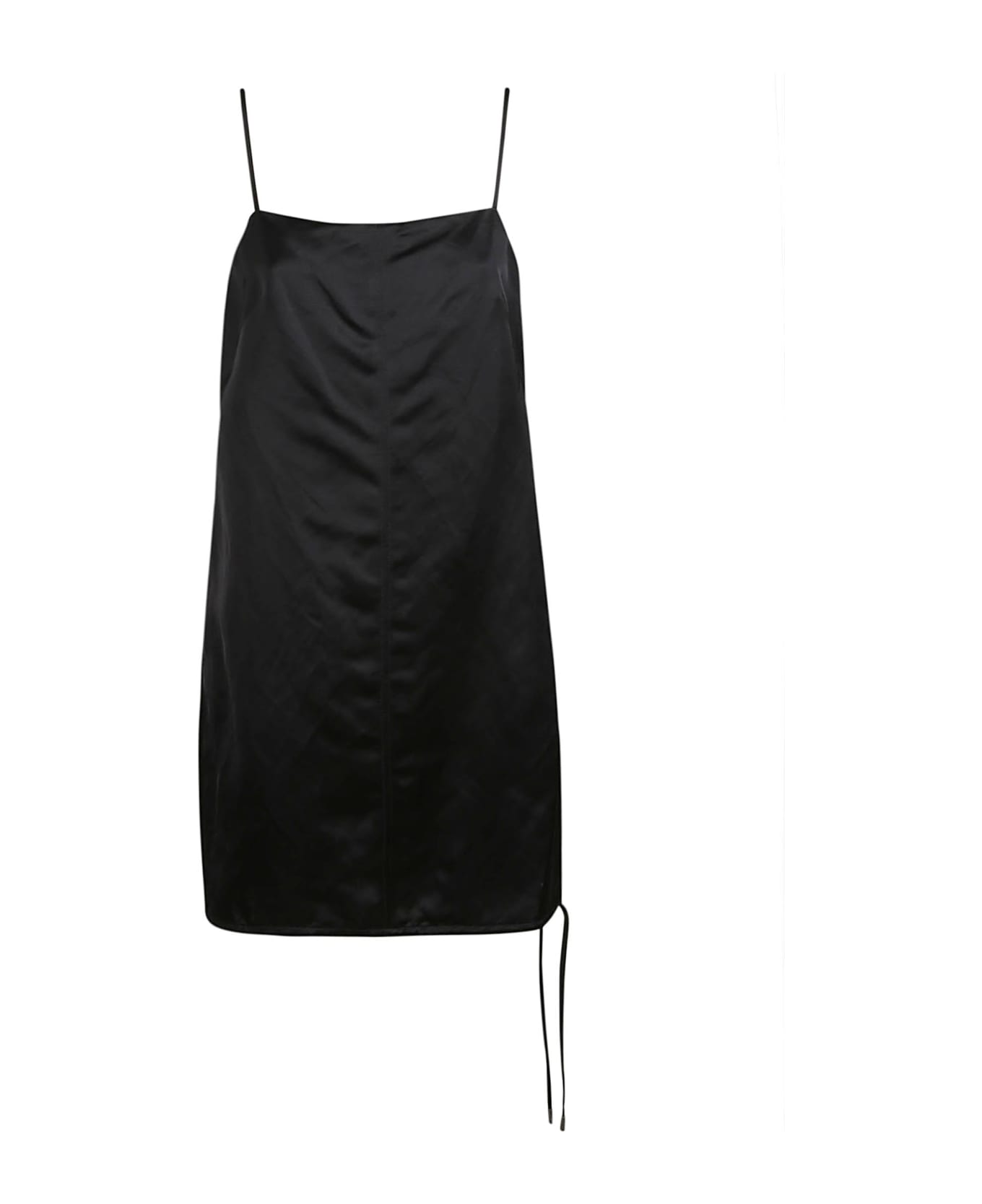 Calvin Klein Viscose Linen Mini Slip Dress - Black
