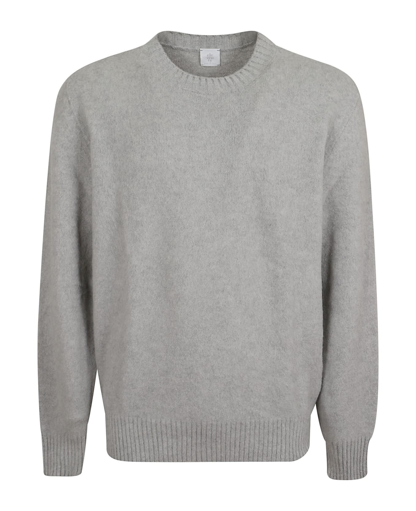 Eleventy Crew-neck Sweaters - Light Melange Gray