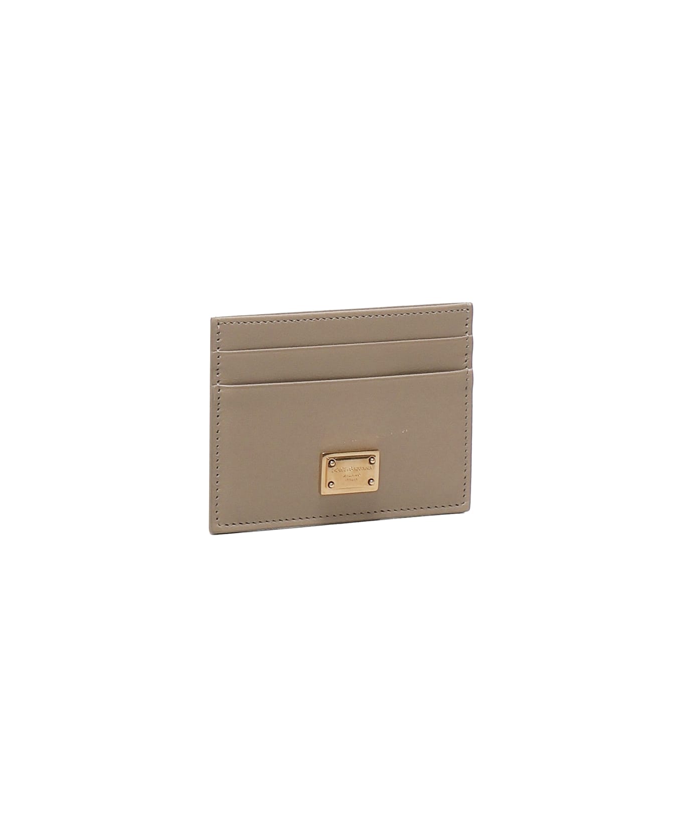 Dolce 
Gabbana Plongé Calfskin Card Holder - Beige