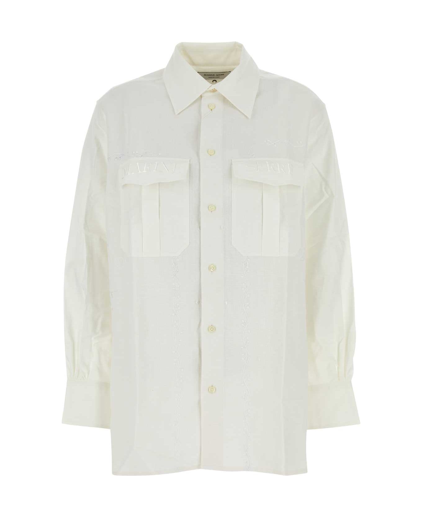 Marine Serre White Cotton Shirt - OFFWHITE