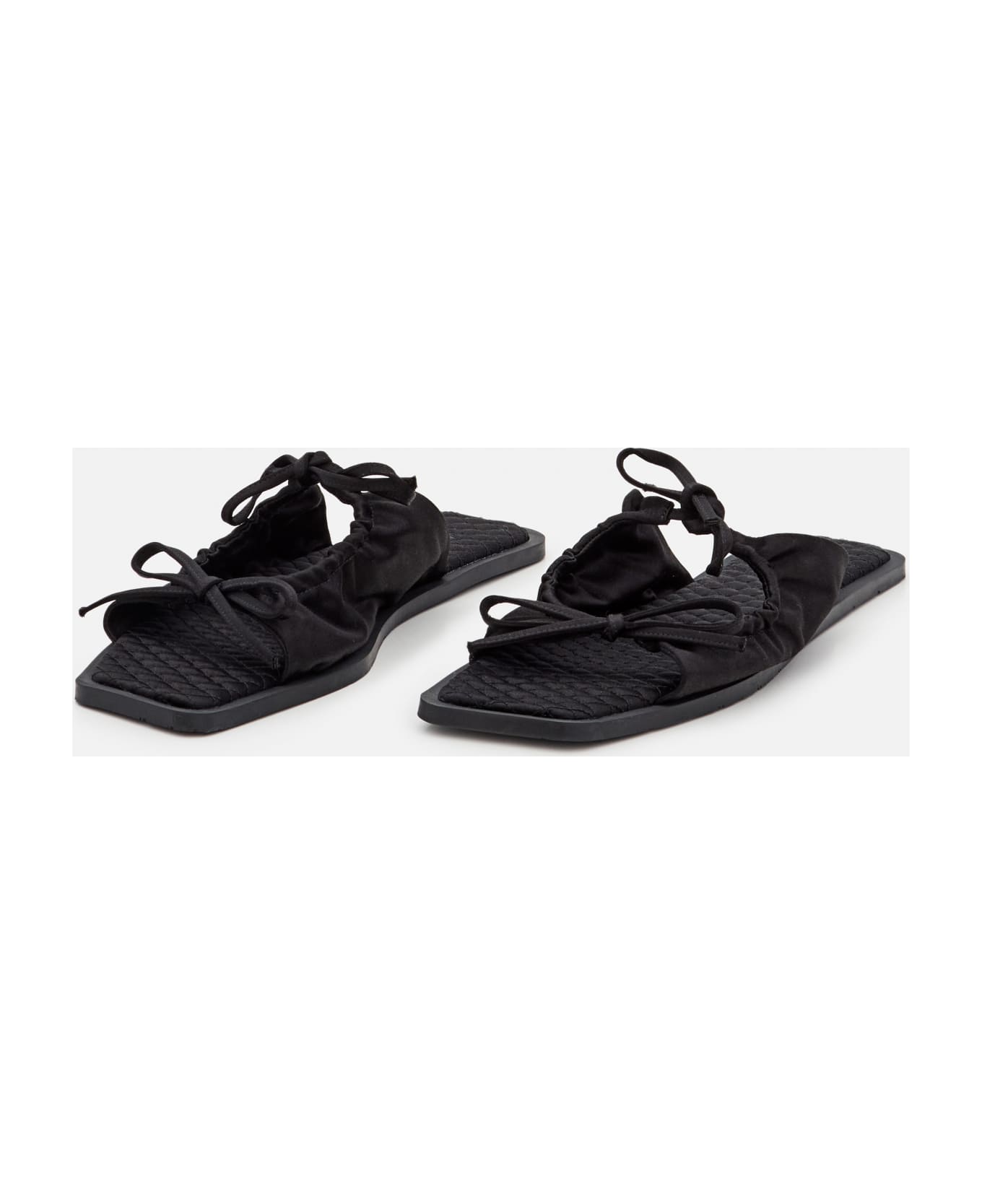 Carlotha Ray Eco Satin Slippers - Black