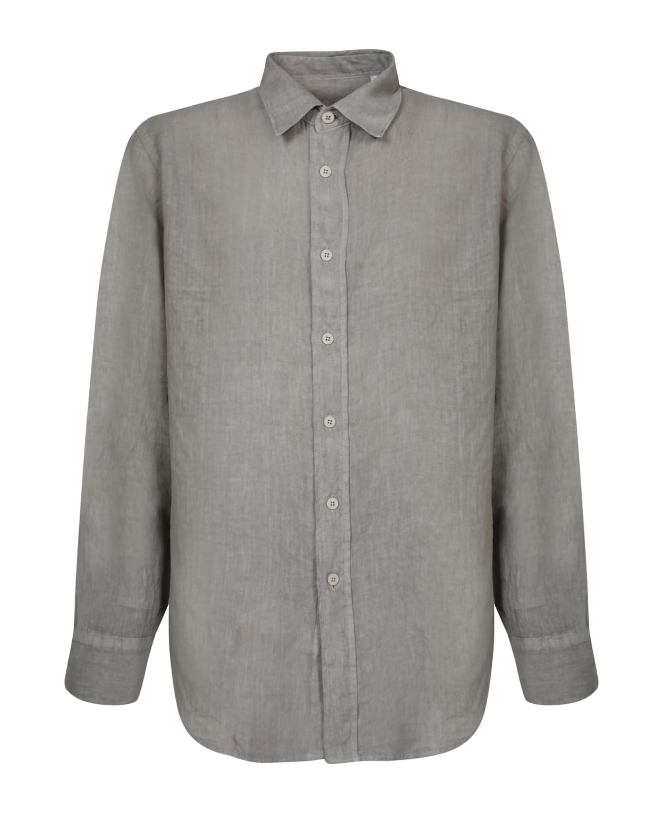 costumein Andrea Linen Shirt In Grey Green - Grey