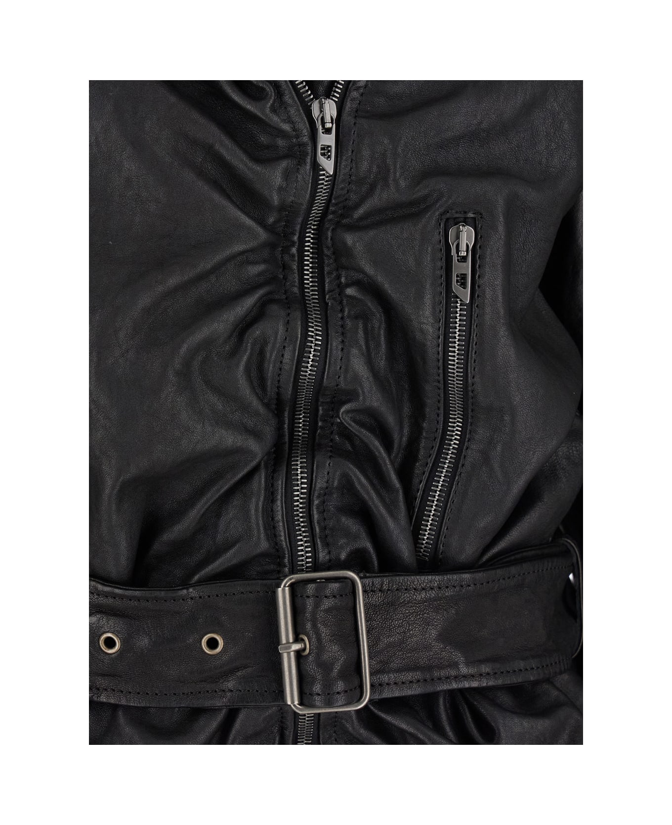 Diesel L-oys Leather Jacket - Black