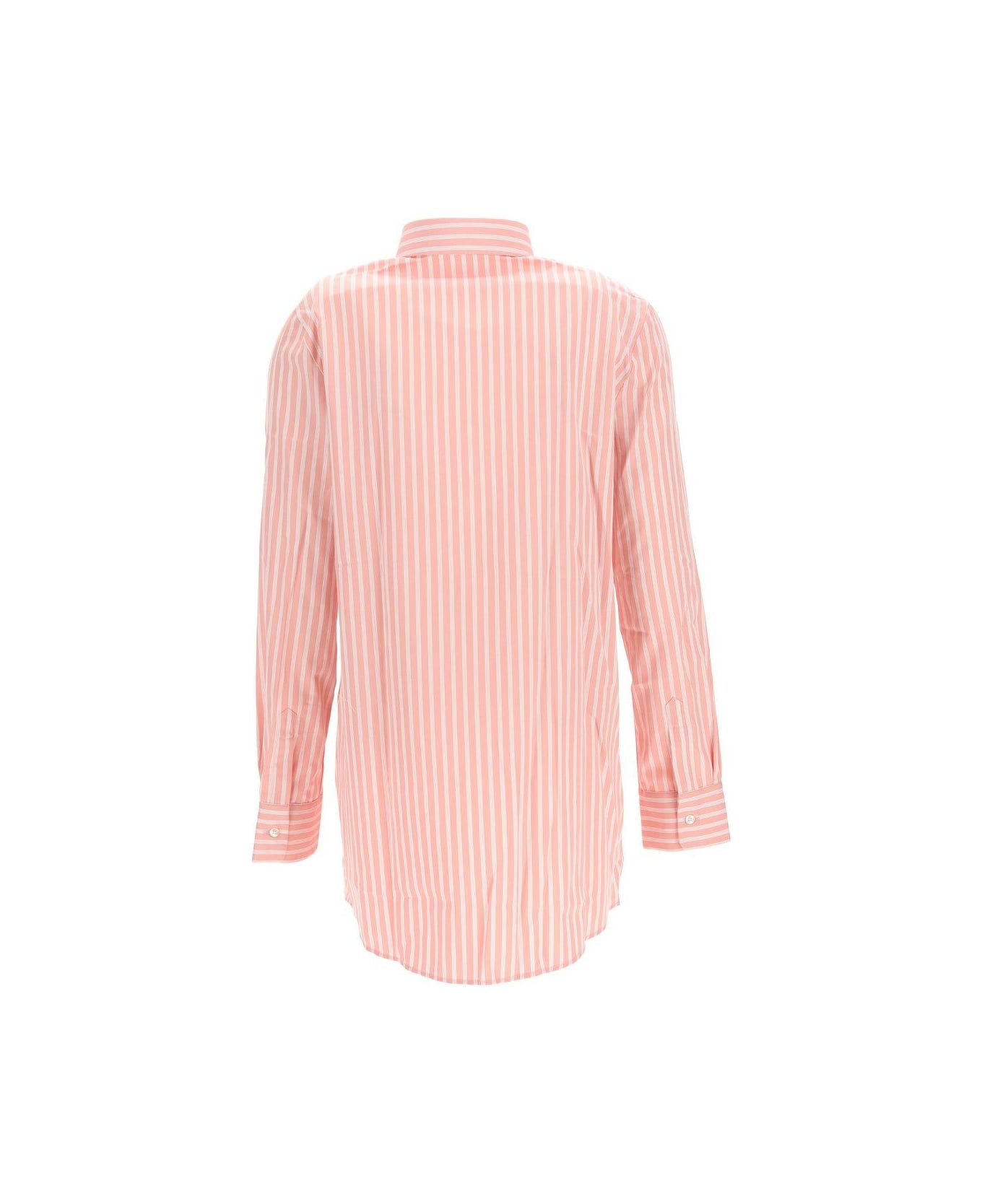Etro Logo-embroidered Striped Buttoned Shirt Etro - PINK
