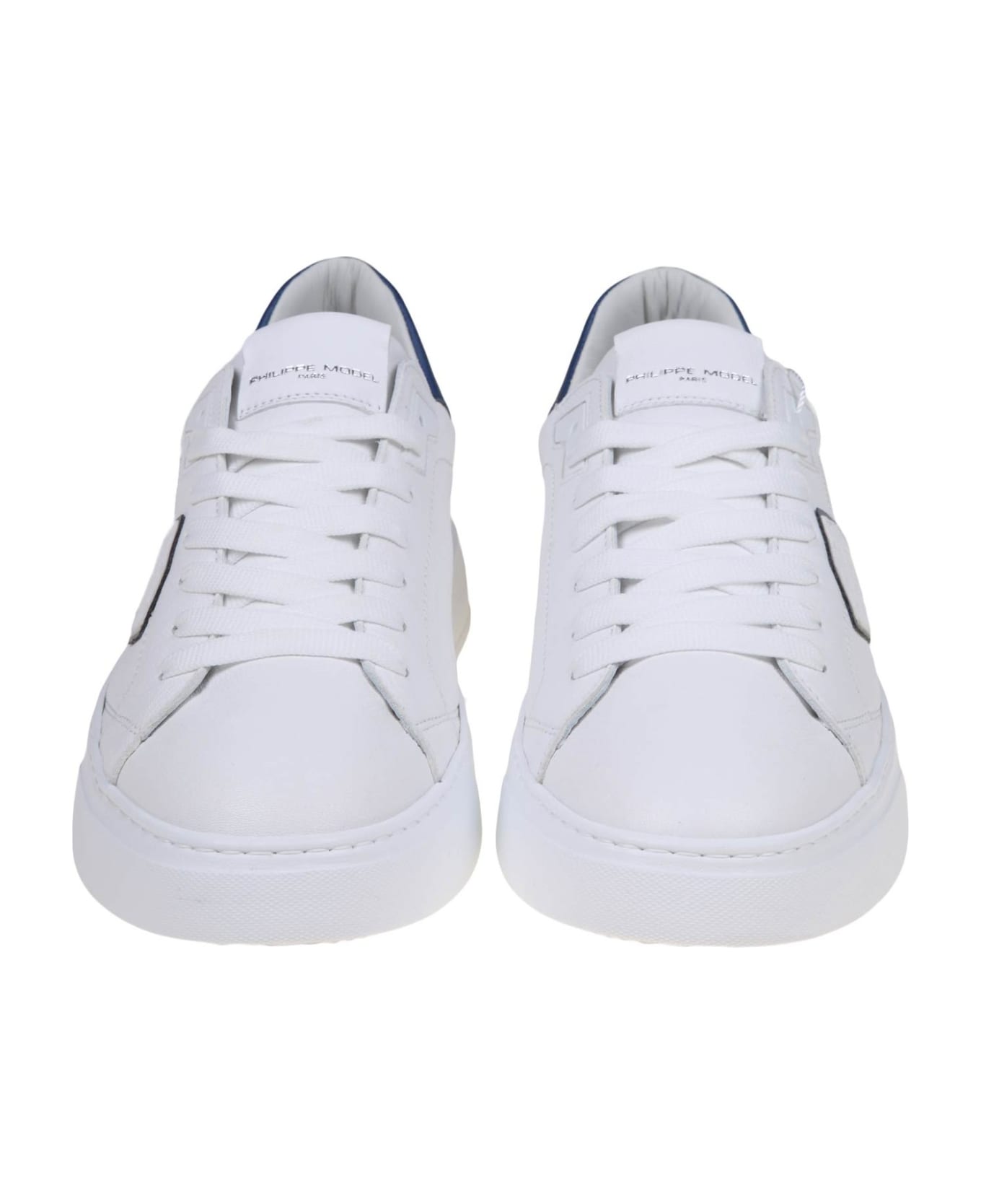 Philippe Model Temple Sneakers In White/blue Leather Philippe Model - WHITE スニーカー
