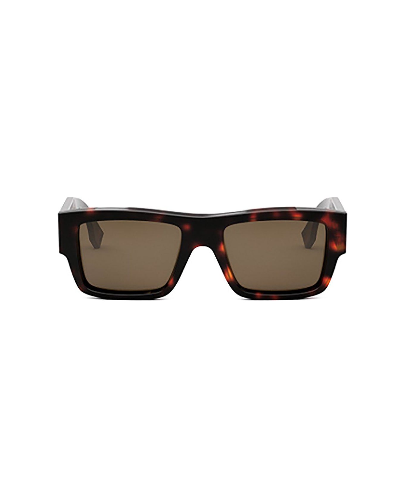 Fendi Eyewear Rectangular Frame Sunglasses - Havana/Marrone