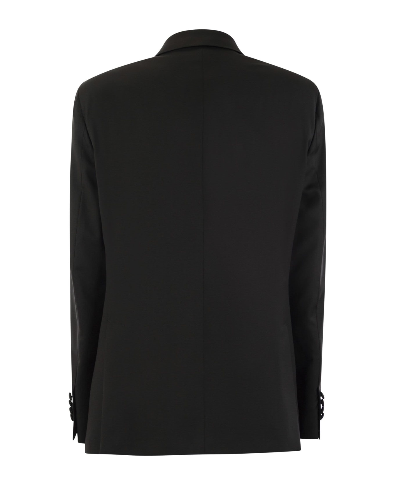 Saulina Milano Fresh Wool Double Breasted Jacket - Black